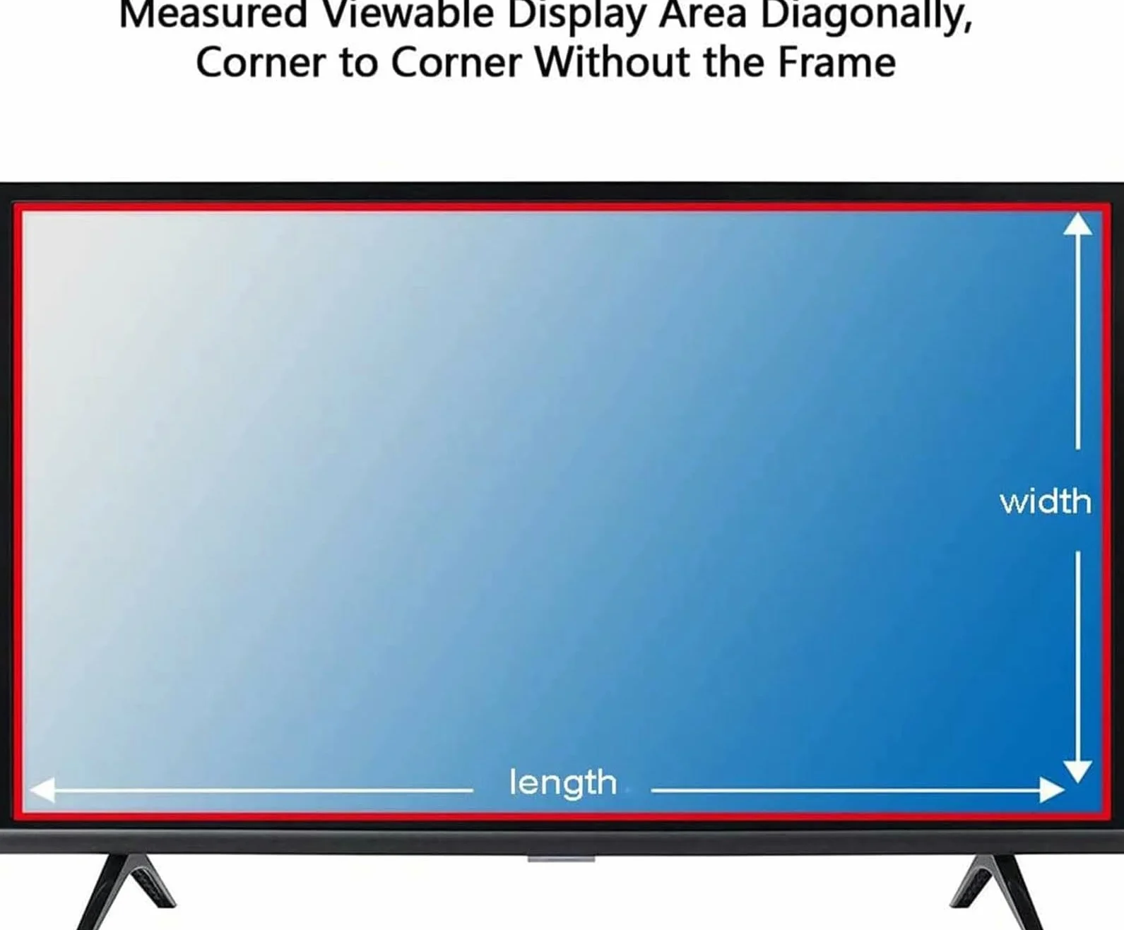 Folia Ochronna Na Ekran Telewizora 32-75 Cali, Filtr Przeciw Niebieskiemu Światłu/Odblaskowy, Łagodzący Zmęczenie Oczu Do Telewizorów Lcd, Led, Oled I Qled 4K Hdtv.,43 in 942X529mm