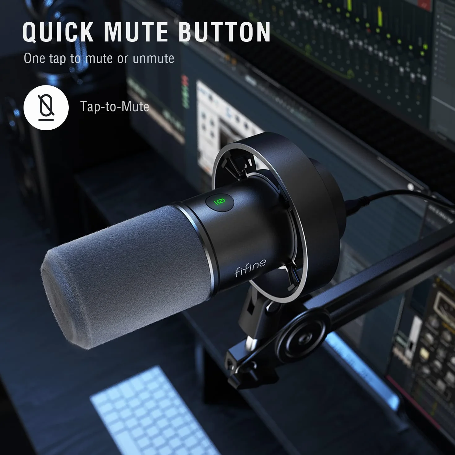 Fifine XLR Dynamiczny mikrofon studyjny, mikrofon USB do P,C do strumieniowego przesyłania podcastów z gier, do kart dźwiękowych, PS4/5, Mac, miksera