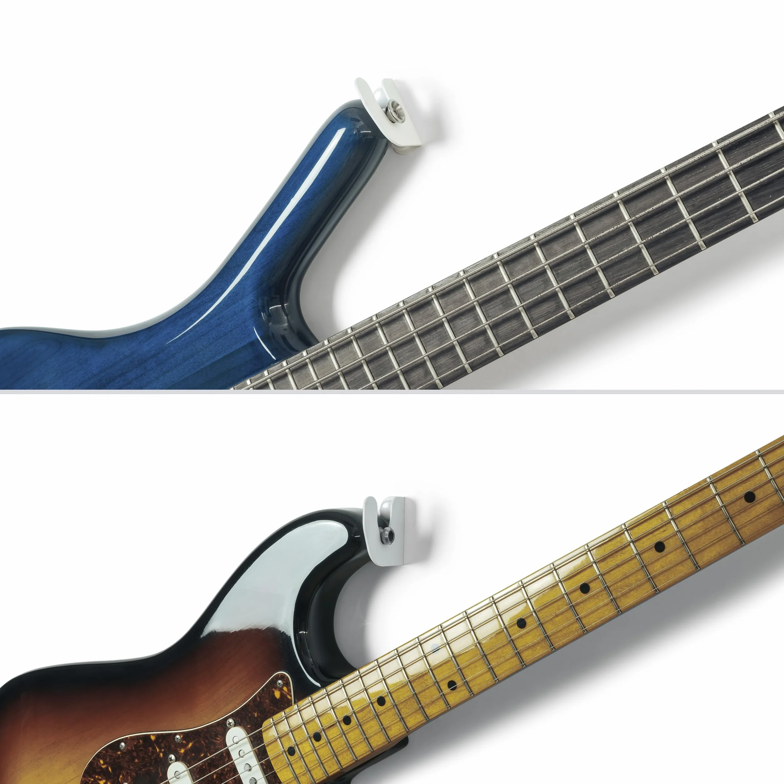 Uchwyt na gitarę. Wieszak ścienny, ścienny uchwyt na gitarę do gitary elektrycznej, gitary hiszpańskiej, gitary elektrycznej, gitary klasycznej, akcesoria do gitary (biały)