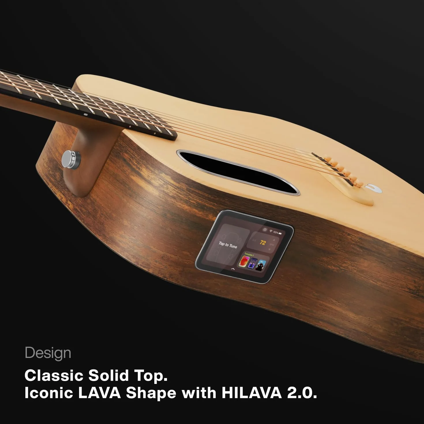 LAVA ME 4 świerkowa elektryczna gitara akustyczna z systemem FreeBoost 2.0, inteligentna gitara z idealną torbą, kabel do transmisji danych, klucz prętowy kratownicy, obsługuje Bluetooth 2,4 GHz / 5G