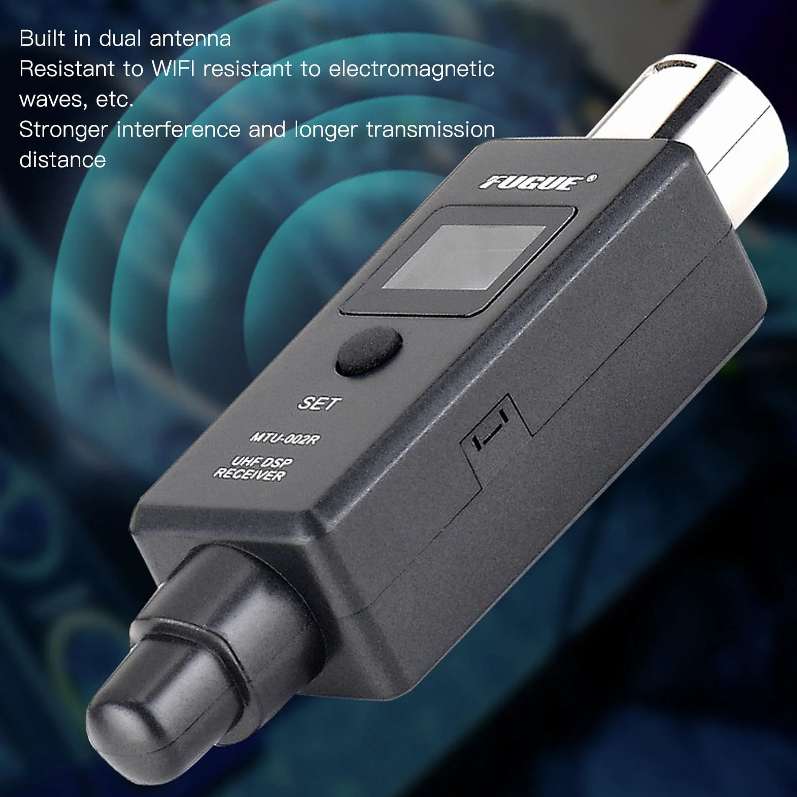 Bezprzewodowy System Mikrofonowy XLR Nadajnik Odbiornik Wbudowany Akumulator