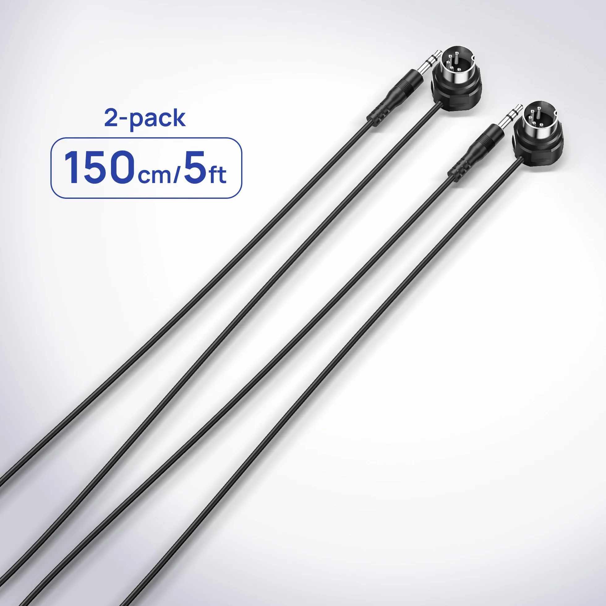 CME TRS MIDI Cable 2-Pack – TRS Type A 3,5 mm do Kątowego 5-Pin DIN, 150 cm – Idealny do Kompaktowych Instalacji i Połączeń Patch