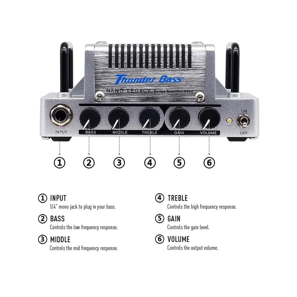 Hotone Thunder Bass NLA-4 5 W głowica wzmacniacza