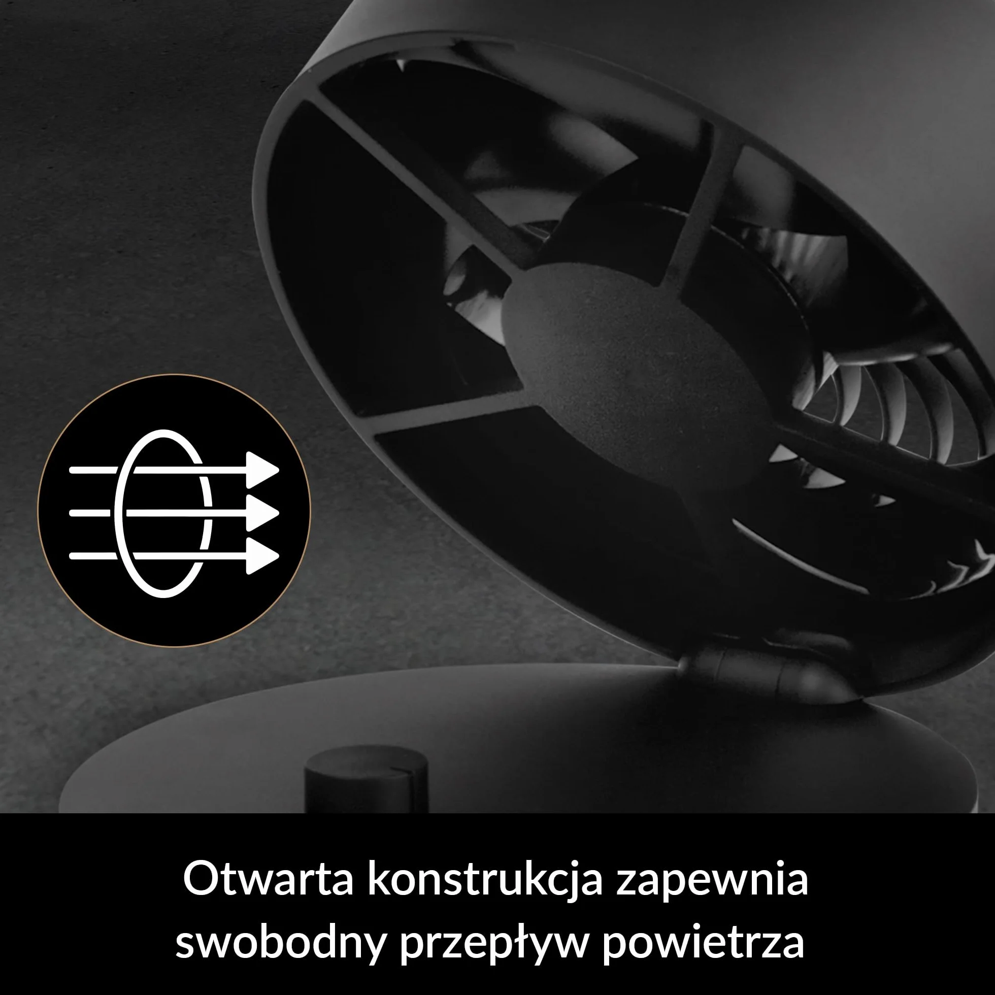 ARCTIC Summair - Składany wentylator biurkowy USB, złącze USB-A, kabel połączeniowy 120 mm, płynna regulacja 600-2800 RPM - Czarny