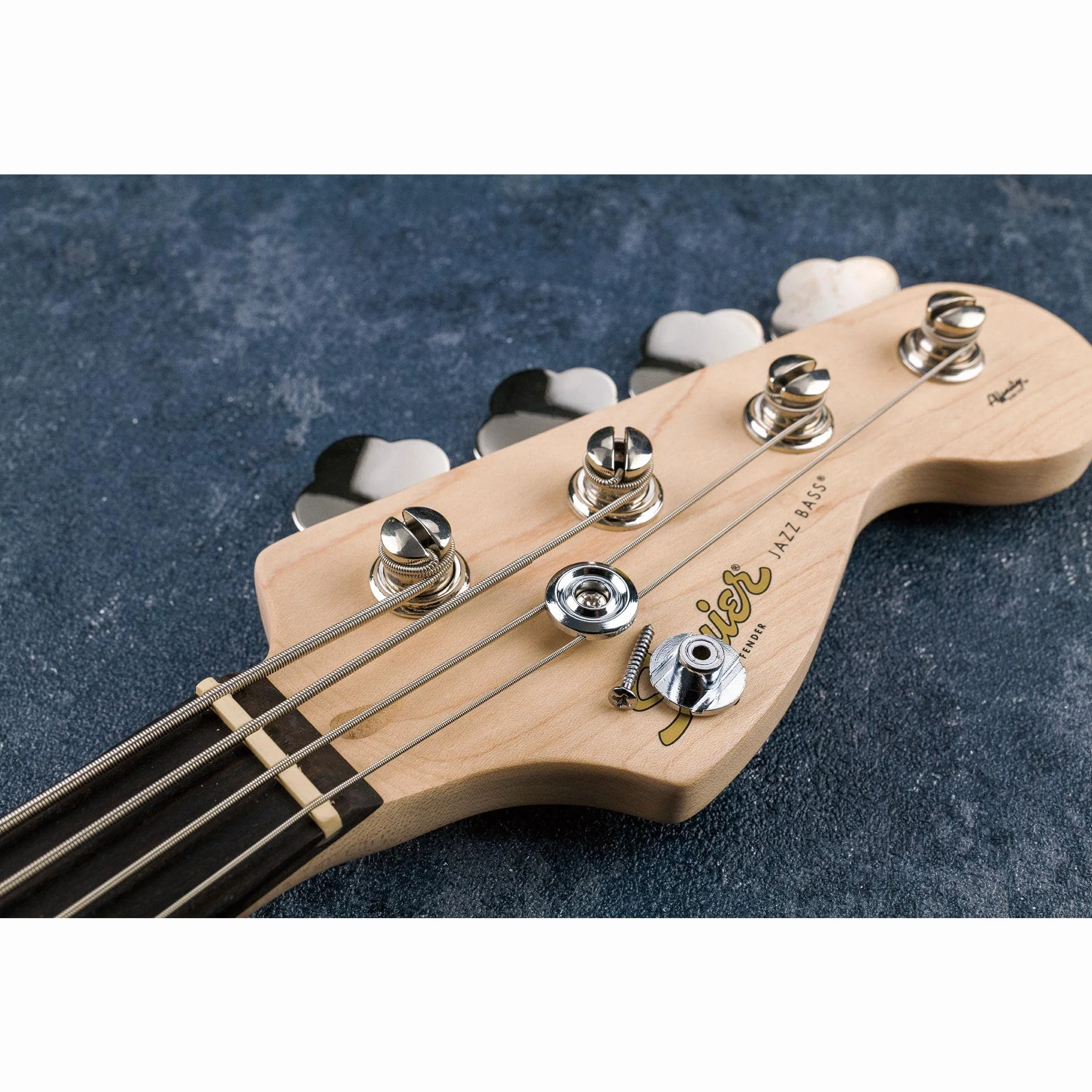 Musiclily Okrągły Docisk Strun do Gitary Basowej Fender Precision/Jazz Bass, Chrom(2 szt.)