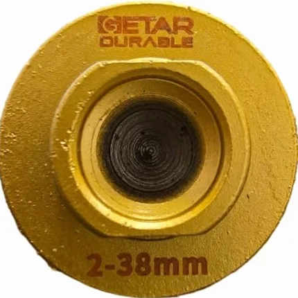 GETAR Frez Diamentowy Stożkowy 2-38mm | Pogłębiacz na Szlifierkę M14 | do Fazowania i Powiększania Otworów w Gresie, Płytkach, Granicie | CSH04000238-GT