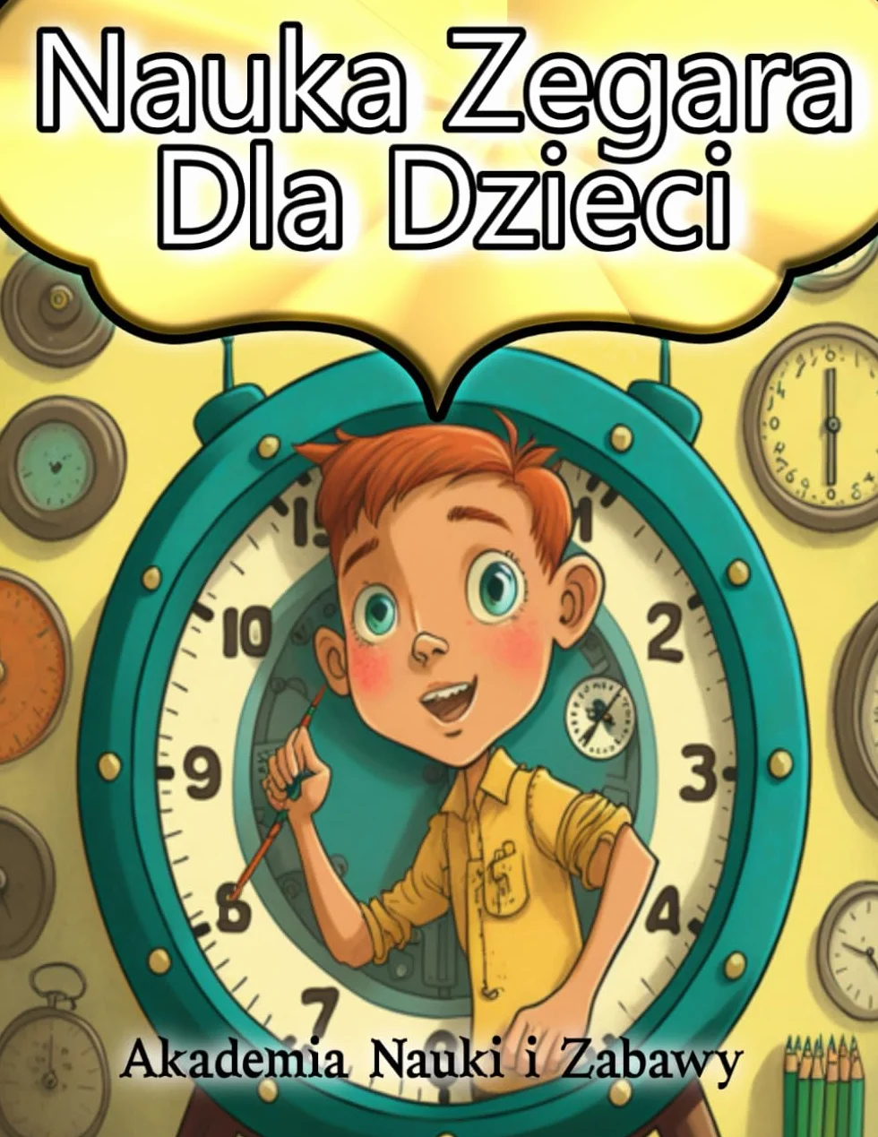 Nauka Zegara Dla Dzieci: Praktyczne Nauczanie Czasu – Zegarka Ściennego i Cyfrowego / Do nauki w domu i w klasie.