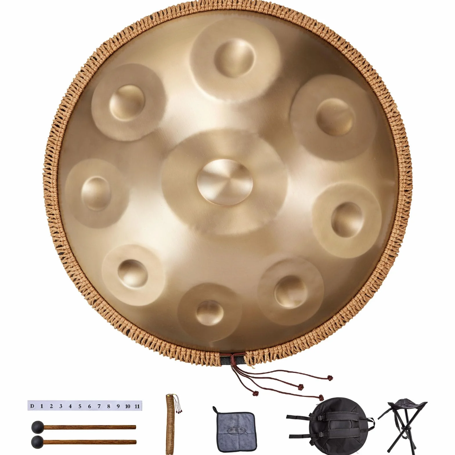 VEVOR Handpan bęben stalowy 22 w 9 nutach 432 Hz D moll instrument perkusyjny