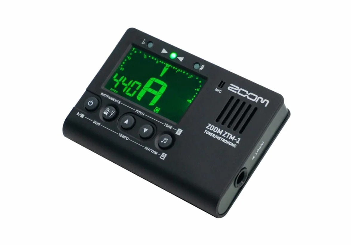 ZOOM ZTM-1 Chromatyczny tuner i metronom do gitary, basu, ukulele, skrzypiec – idealny do ćwiczeń i występów