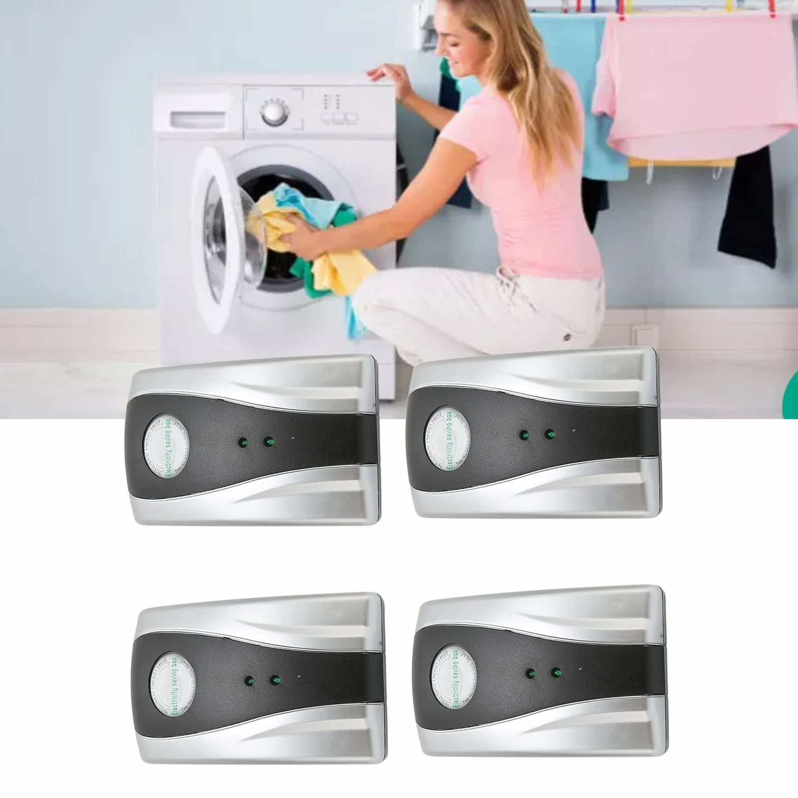 4 szt. Power Saver Energy Saver, 30000 W Smart Electricity Saving Box, AC 90-250 V 30 kW, bezpieczne i niezawodne urządzenie oszczędzające energię, na rynek biurowy