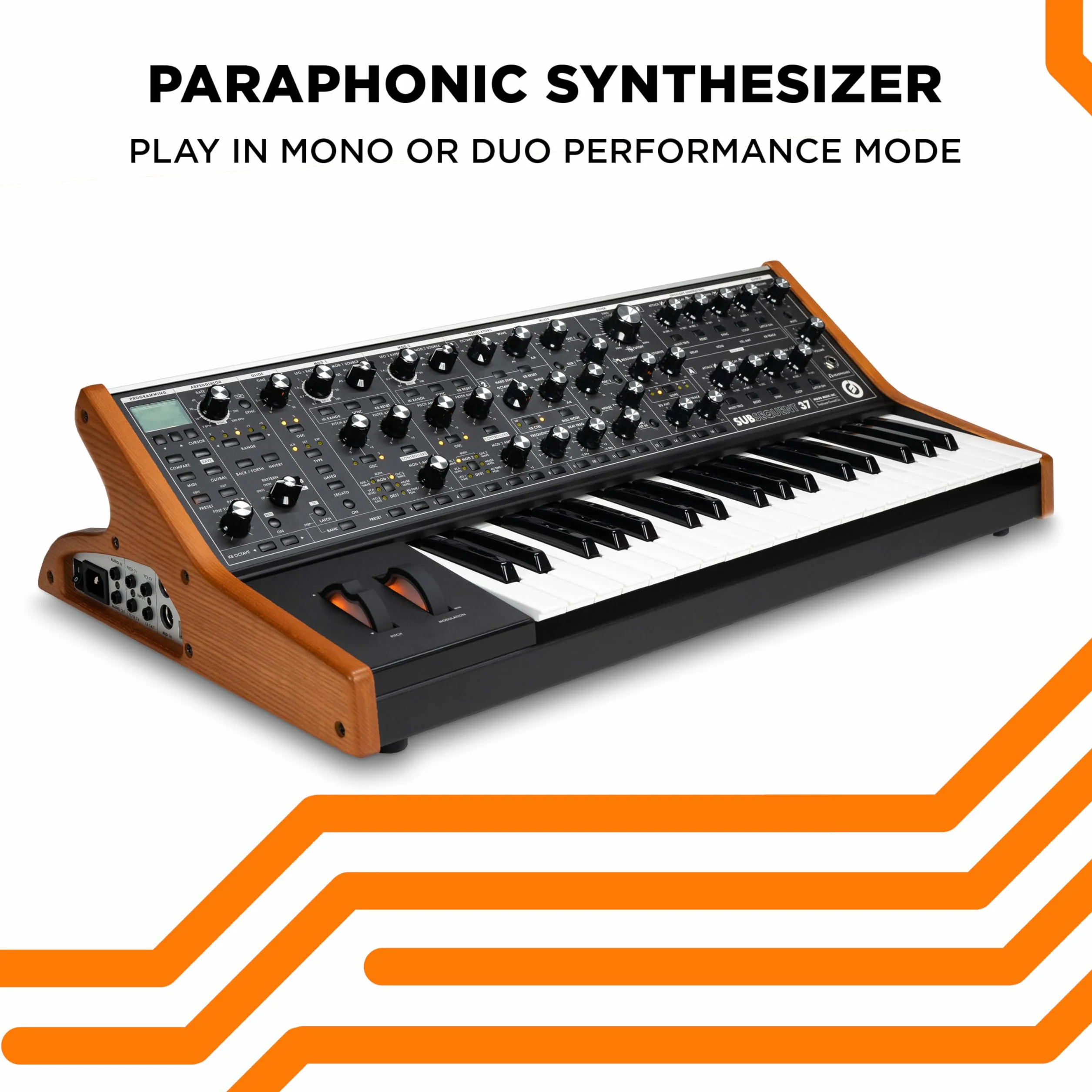MOOG Subsequent 37 - Parafoniczny Syntezator Analogowy i Keyboard MIDI- 37 Półważonych Klawiszy, Wzmacniacz Słuchawkowy, 256 Presetów, Ekran i Edytor