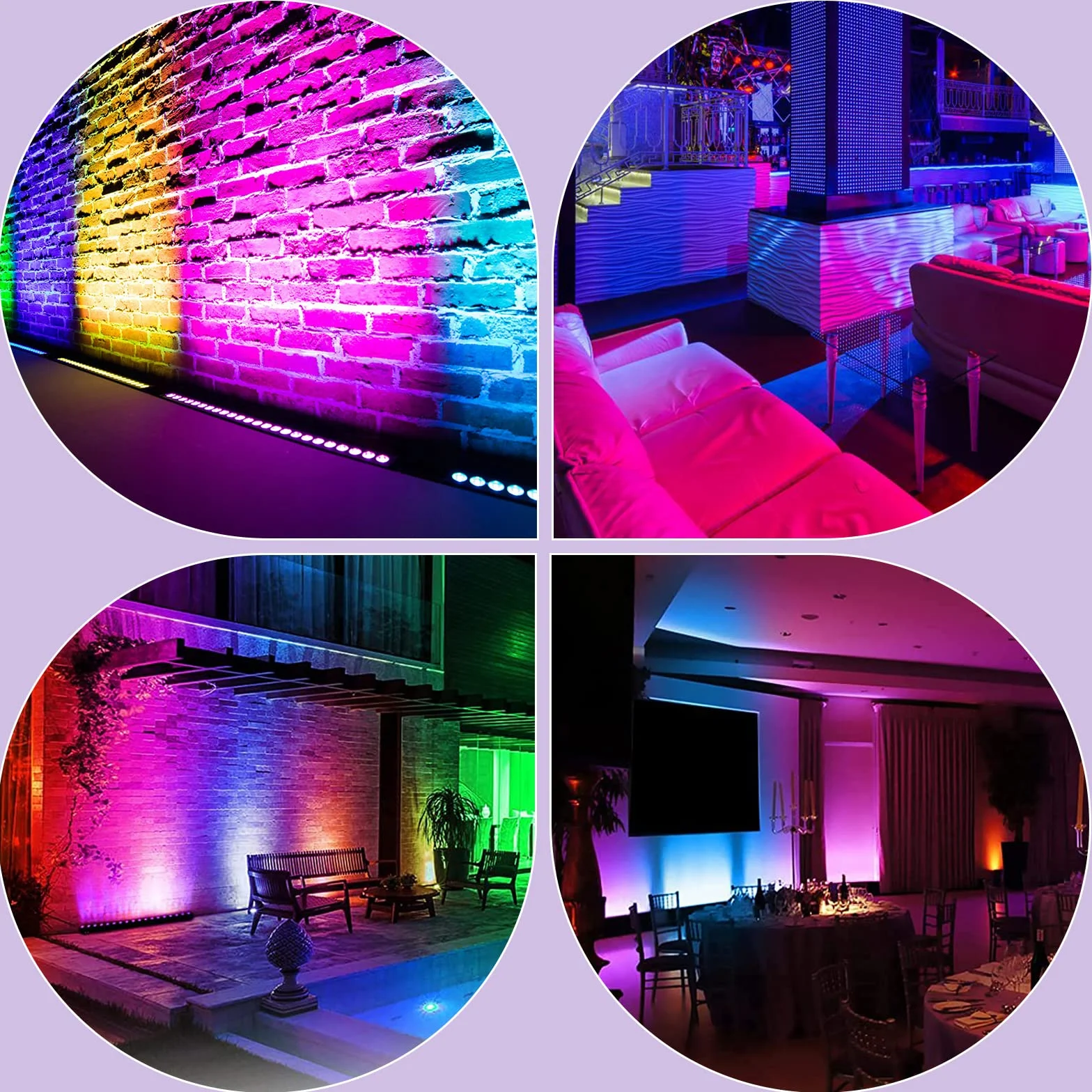 UKing LED Wall Wash oświetlenie imprezowe 24x3W RGB Bar Disco efekt świetlny z pilotem zdalnego sterowania i DMX512 sterowane muzyką stroboskopowe dla DJ i domowych party