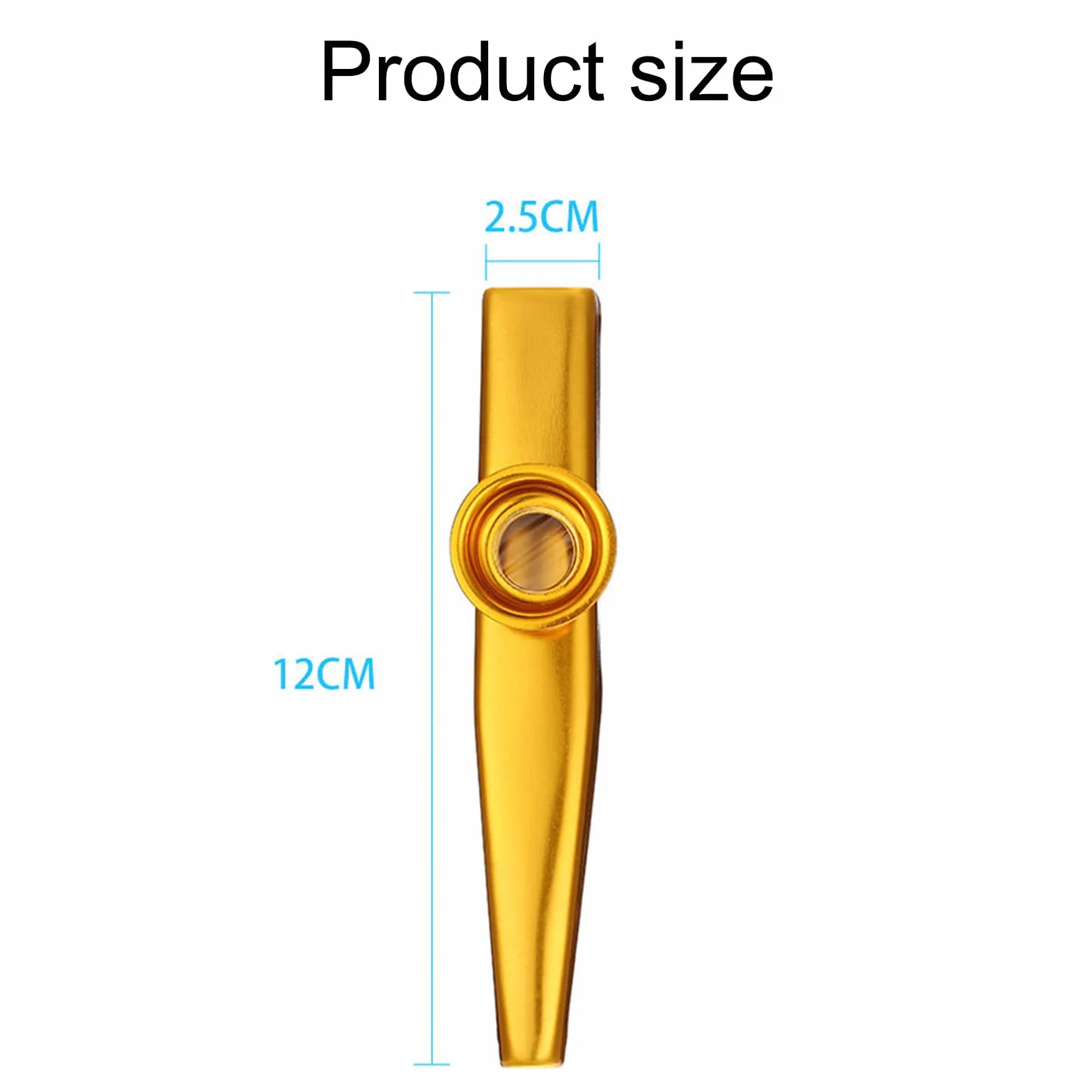 Kazoo metalowy instrument muzyczny, zestaw 10 membran fletowych i 3 smyczek, dla dzieci miłośników muzyki (złoty, czerwony, zielony) Butyeak