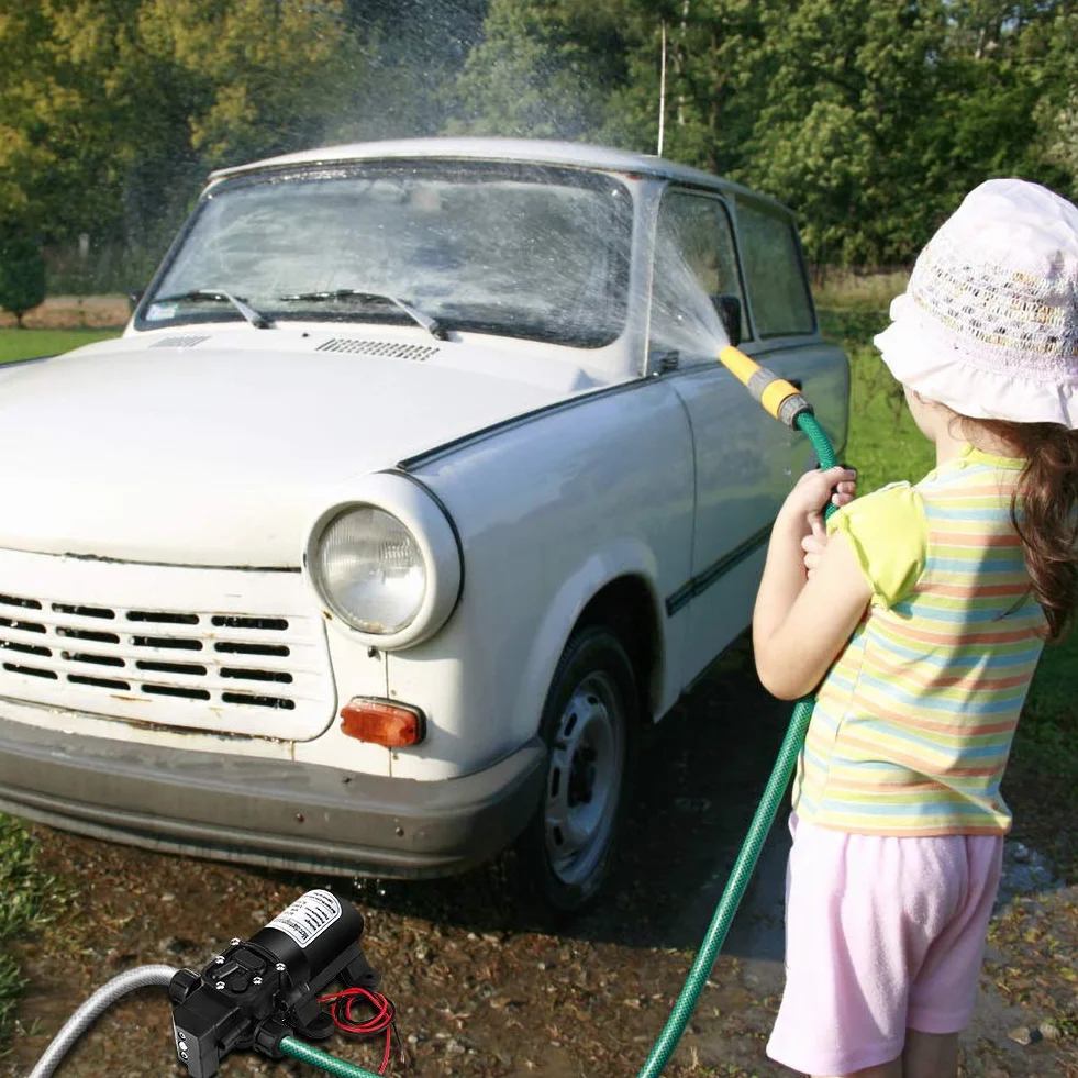 Pompa wodna do samochodów kempingowych 12 V, ciśnieniowa pompa membranowa, samozasysająca z wyłącznikiem ciśnieniowym, automatyczna pompa myjki wysokociśnieniowej, na kemping, łódź, czyszczenie