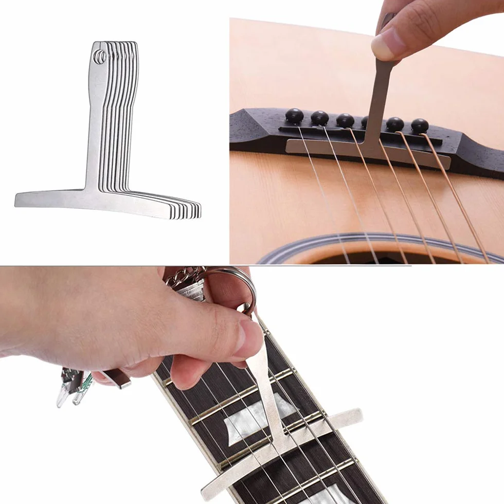 Jeffergarden Zestaw Narzędzi Gitarowych 9 promień Manowy 32 Blades Feeler Gauge Guitar Tool do Naprawy Konserwacji
