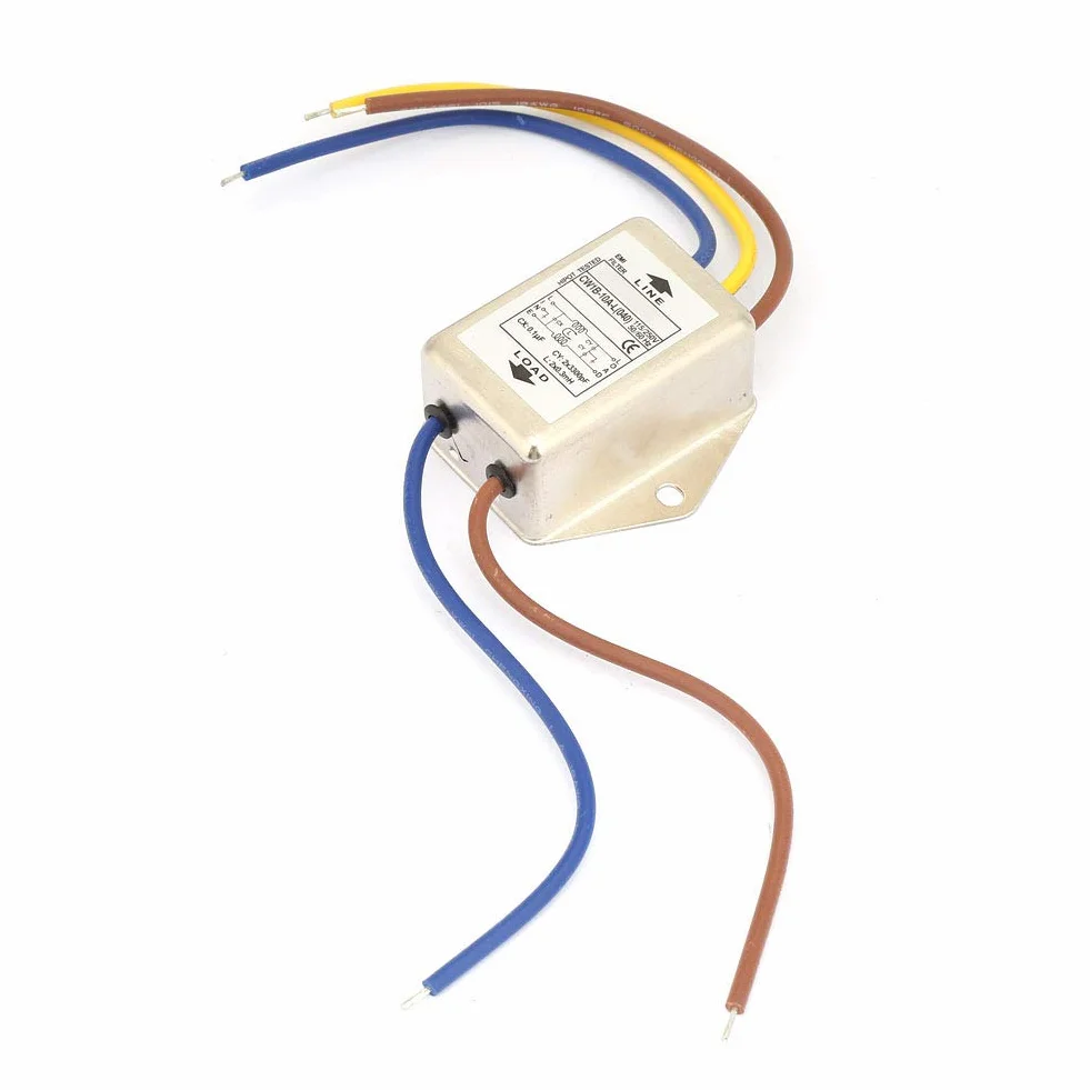 Filtr EMI 125 V 250 V filtr jednofazowy filtr mocy EMI filtr zakłóceń elektromagnetycznych CW1B-10A-L