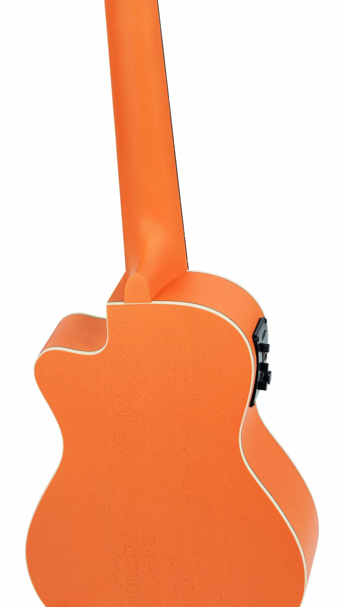 Ortega Guitars Elektro-akustyczne Ukulele Koncertowe – Seria Custom Built Edycja Halloween – Okoume, Kolor Pomarańczowy (RUHWCE)