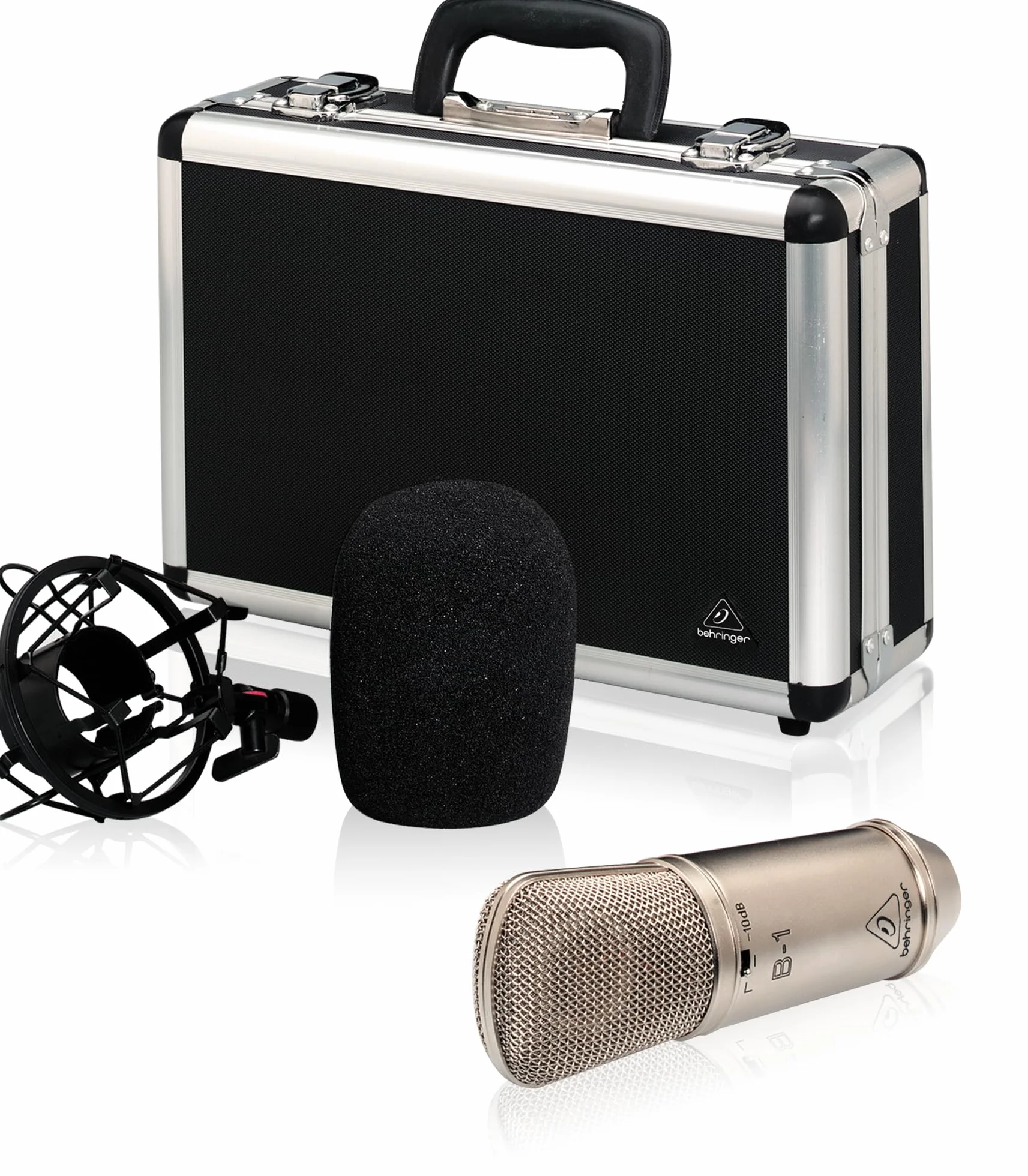 Behringer B-1 Mikrofon pojemnościowy studyjny z dużą membraną z napylanym złotem