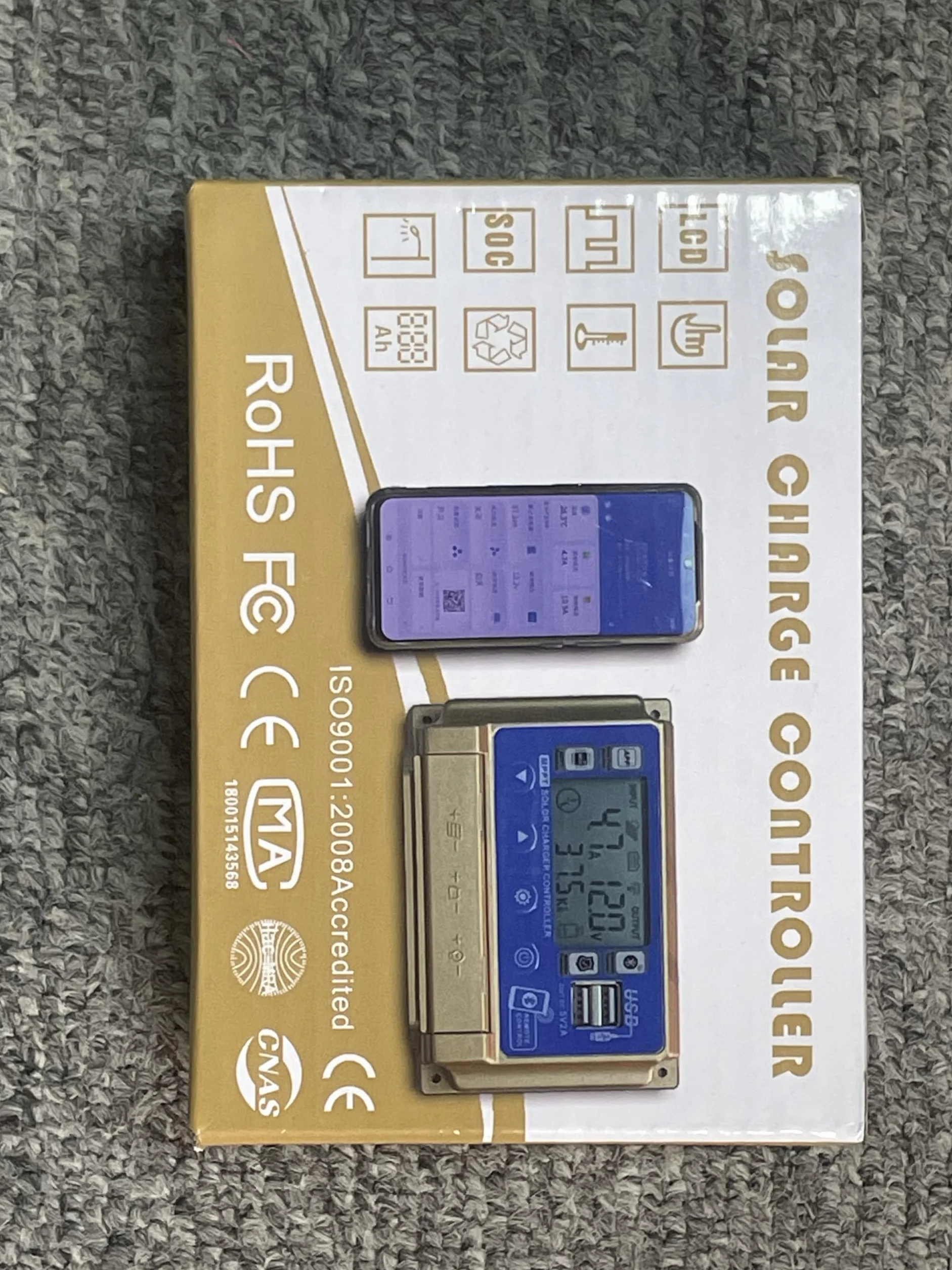 Solarny regulator ładowania MPPT 30 A, ładowarka solarna 12 V/24 V, autofokus, MPPT Tracking Charge z wyświetlaczem Bluetooth LCD, podwójny USB, regulator ładowania, kilka trybów sterowania