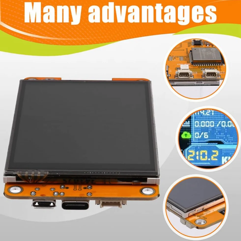 NMMiner NerdMiner 235KH/S Harshrate Bitcoin Crypto Solo Lottery Miner 2,8 Smart Display ulepszony NerdMiner