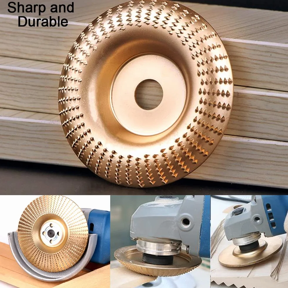 ASNOMY 2 Szlifierka do drewna Ø 125 mm x 22 mm, drewniana tarcza ścierna, koła do szlifierki kątowej 125 mm, tarcze do szlifowania drewna z węglika wolframu do kształtowania, szlifowania i cięcia