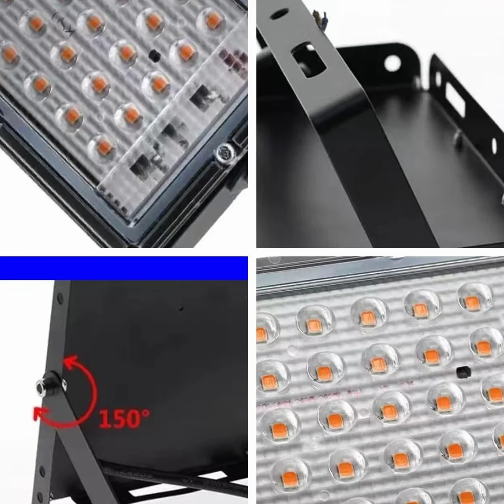 DASIAUTOEM Reflektor LED z czarnym światłem 50 W, 2 sztuki, klasa wodoszczelności IP66, 50 diod LED, czarne światło, UV z wtyczką, na dyskotekę, imprezę, Halloween, oświetlenie sceniczne
