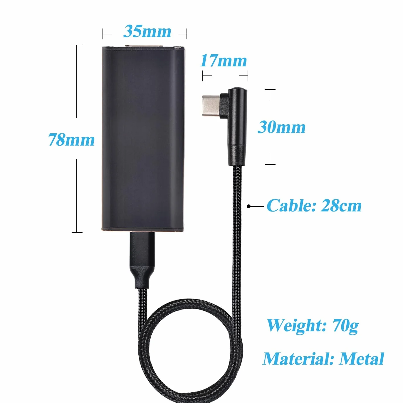 Gigabitowy adapter konwertera PoE na USB-C, moc wyjściowa typu C i Ethernet 2 w 1, maks. ładowanie 45 W 5 V do 20 V, do smartfona, tabletu, laptopa, szybkość 1000 Mb/s, IEEE802.3af/at/bt