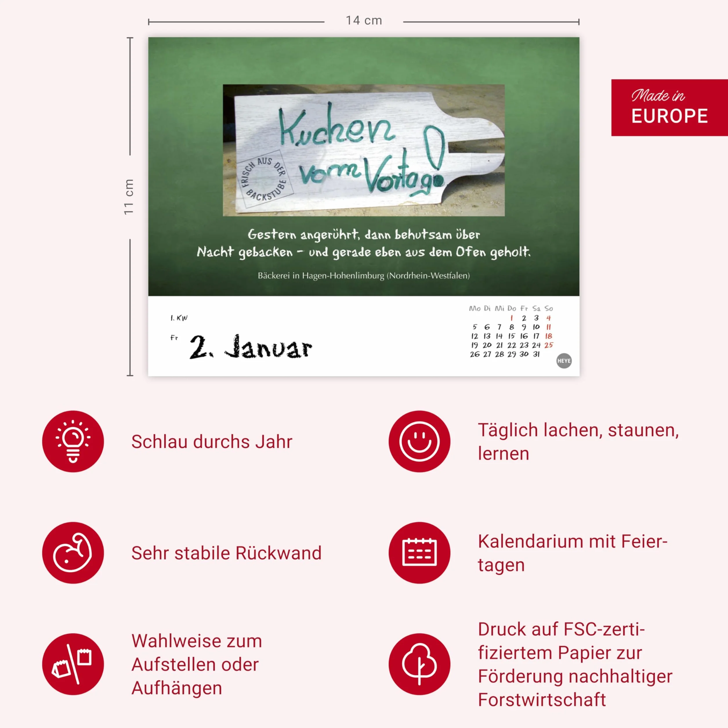 Bastian Sick Tagesabreißkalender 2026: "Jeden letzten Dienstag im Montag". Witziger Kalender voller Sprachverdreher und Stolperfallen der deutschen ... für jeden Tag. Auch zum Aufhängen.
