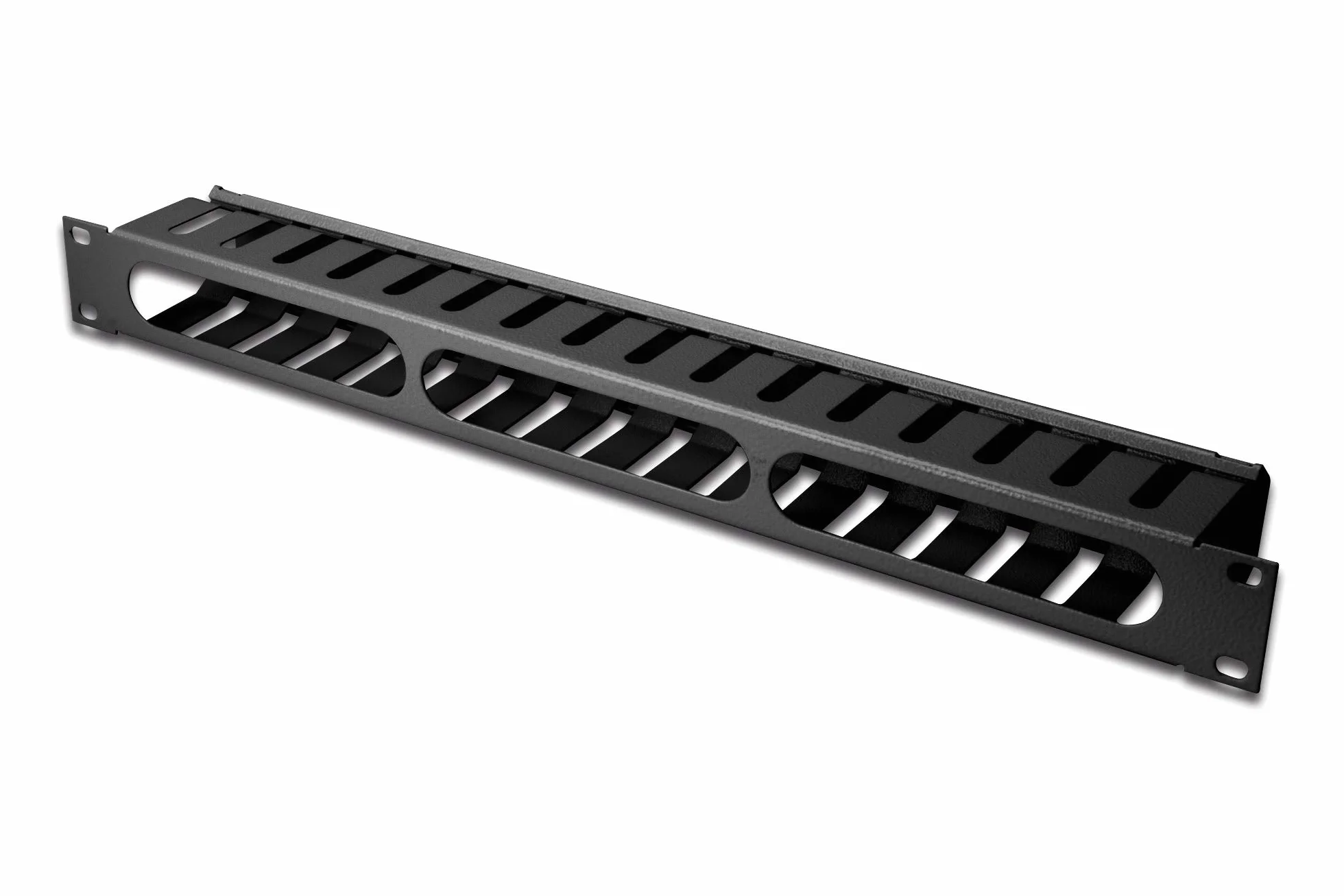 DIGITUS Klatka kablowa - 1U - Patch Panel - 19 cali - Przepust kablowy - Zdejmowany panel - Czarny