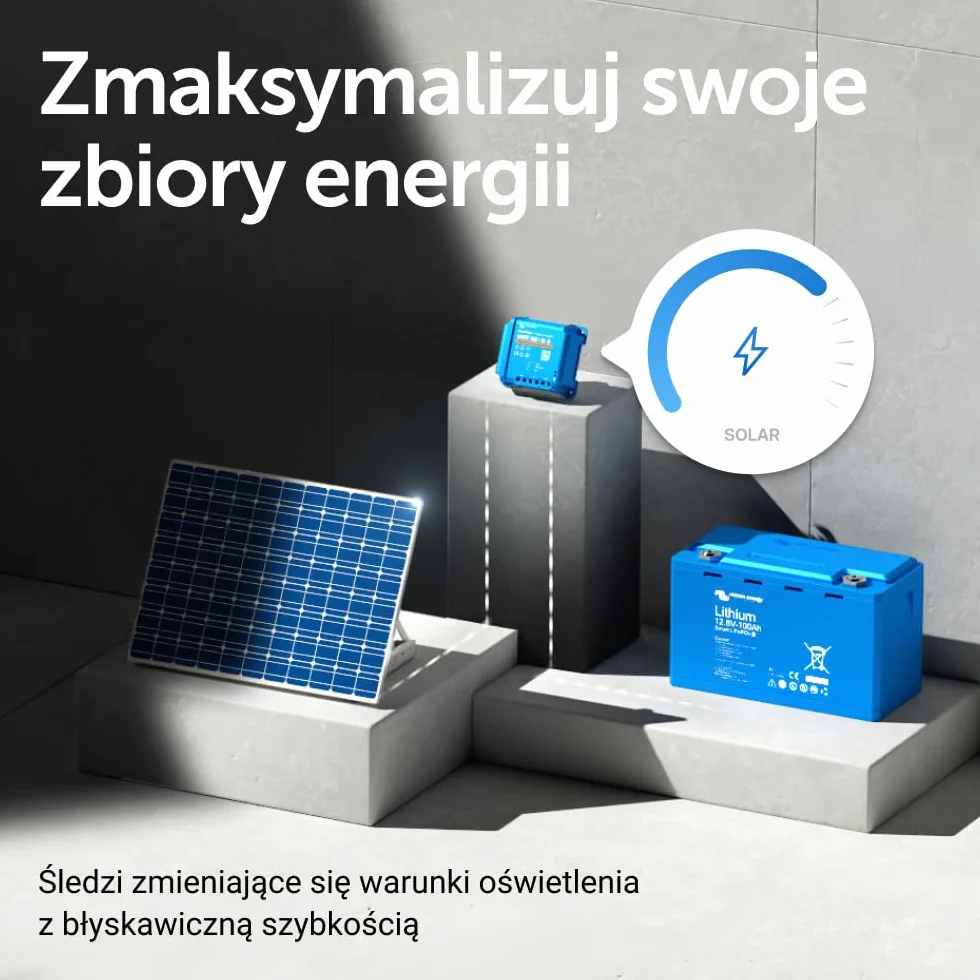 Victron Energy SmartSolar MPPT 100V 15 amp 12/24-Volt Kontroler Ładowania Słonecznego (Bluetooth)