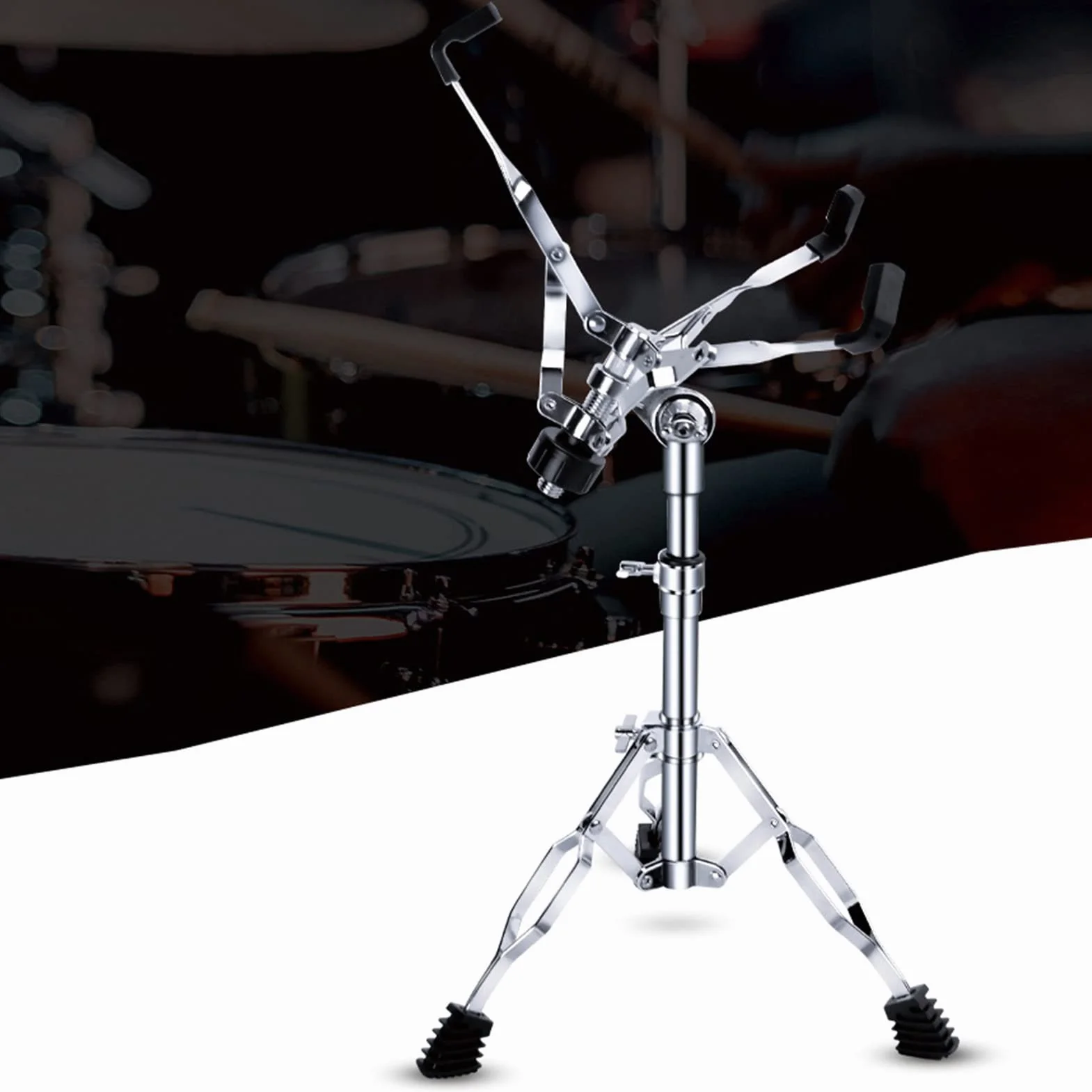 Stojak na perkusję, Stojak na perkusję Regulowana wysokość Pogrubiony Stabilny Uniwersalny Statyw Perkusyjny do Ethereal Dumb Snare Drums