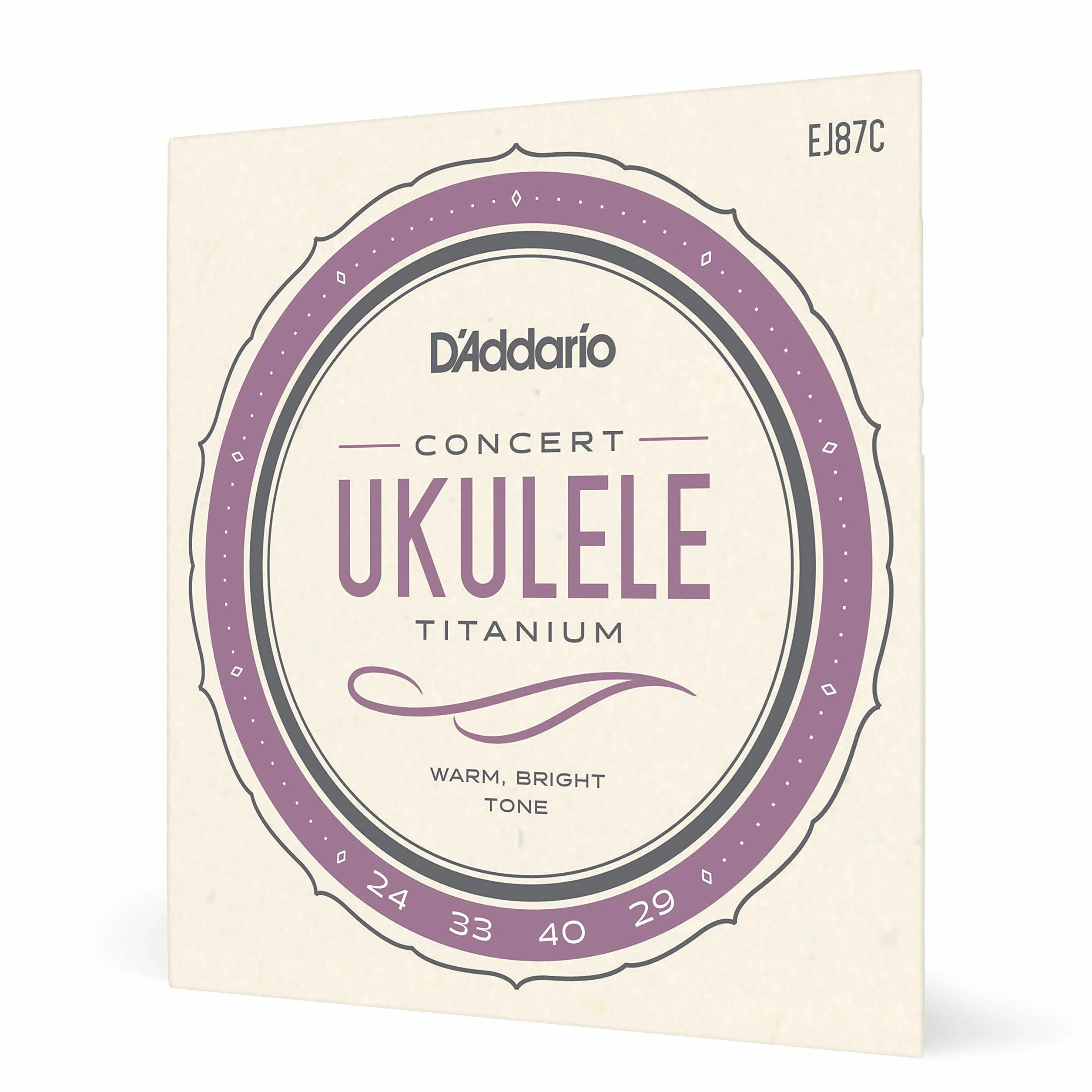 D'Addario Ukulele Strings EJ87C Concert Titanium 25-33-40-29 - Struna