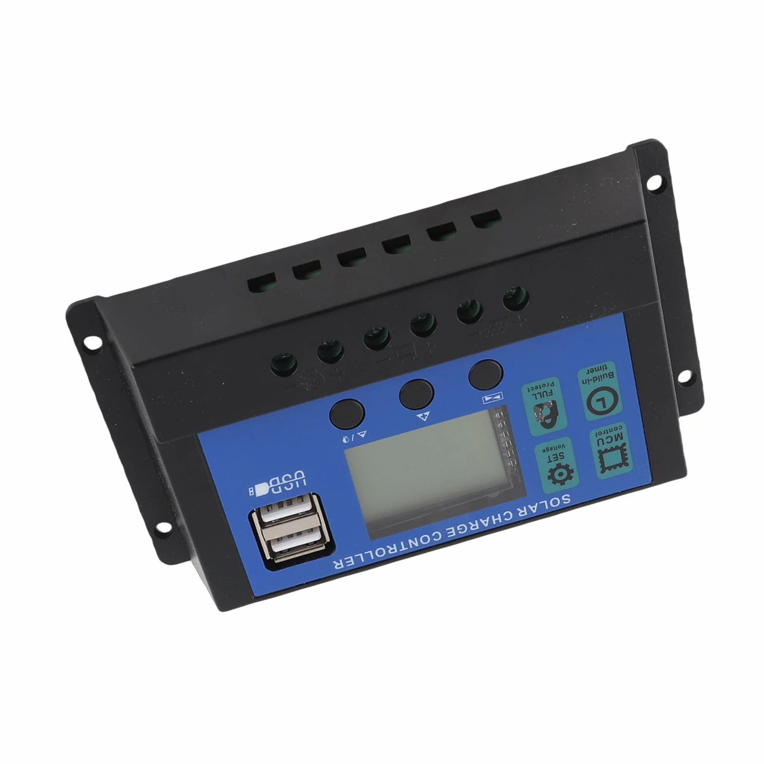 Kontroler ładowania słonecznego, 60A/50A/40A/30A/20A/10A 12V 24V, automatyczny regulator ładowania słonecznego, sterownik PWM, 50 A