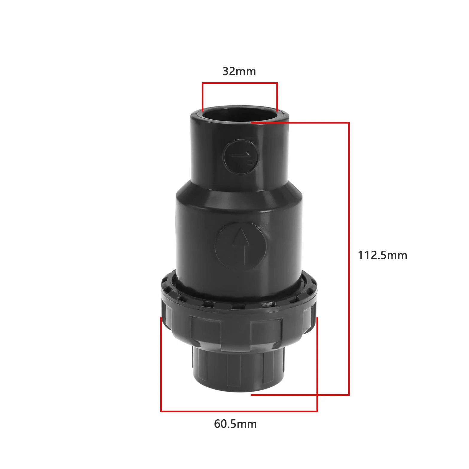 2 szt. 32 mm zawór zwrotny wewnętrzny zawór zwrotny zawór zwrotny zawór zwrotny rura wodna akcesoria do przepływu zwrotnego PVC szary