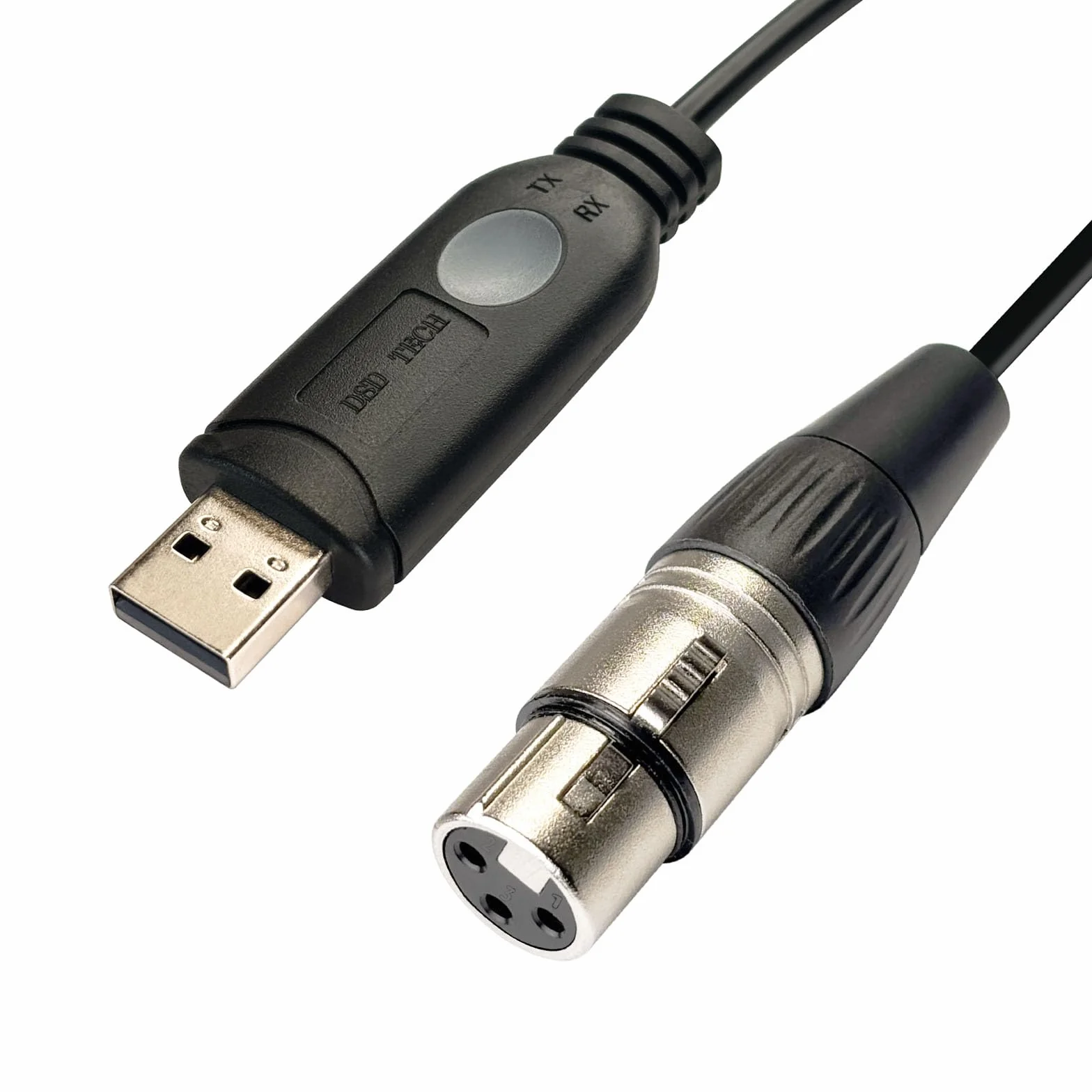 DSD TECH SH-RS09B Kabel USB do DMX obsługuje Freestyler QLC i Pi Open Lighting (3 m)
