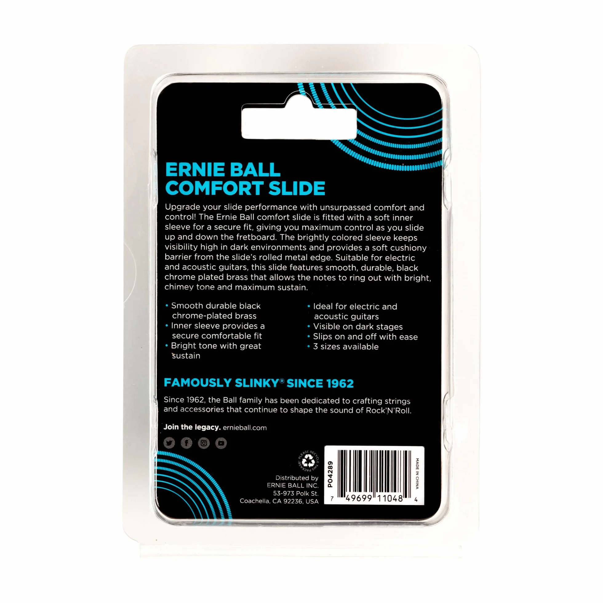 Ernie Ball Komfortowy slajd, duży (P04289)