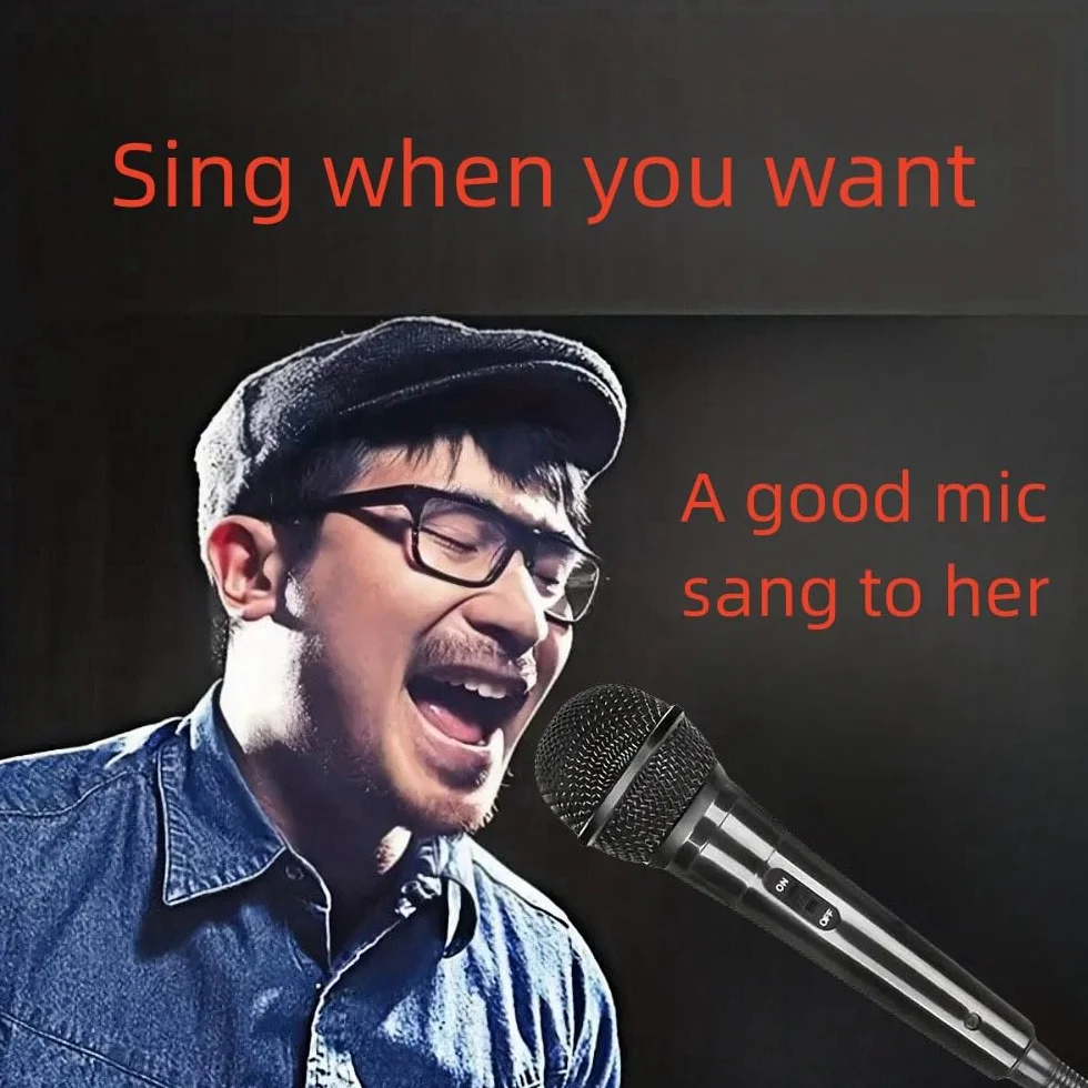 Profesjonalny mikrofon dynamiczny do karaoke przenośny ręczny wokal przewodowy kardioidalny kabel podcast 6,5 mm gniazdo audio rezonator XLR do karaoke na imprezy dla DJ-a, kościoła, ślub, spotkanie,