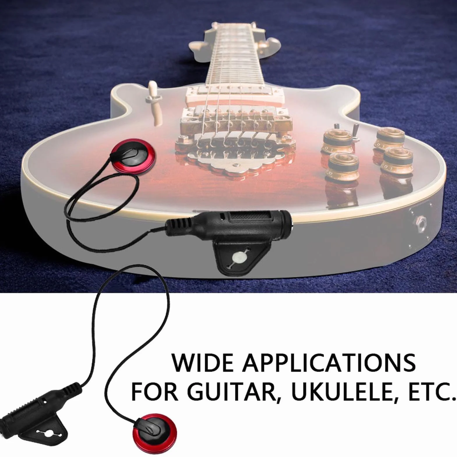 Przetworniki do gitary piezoelektrycznej, mikrofon kontaktowy przetwornik piezoelektryczny do gitary ukulele Erhu banjo struna instrument muzyczny