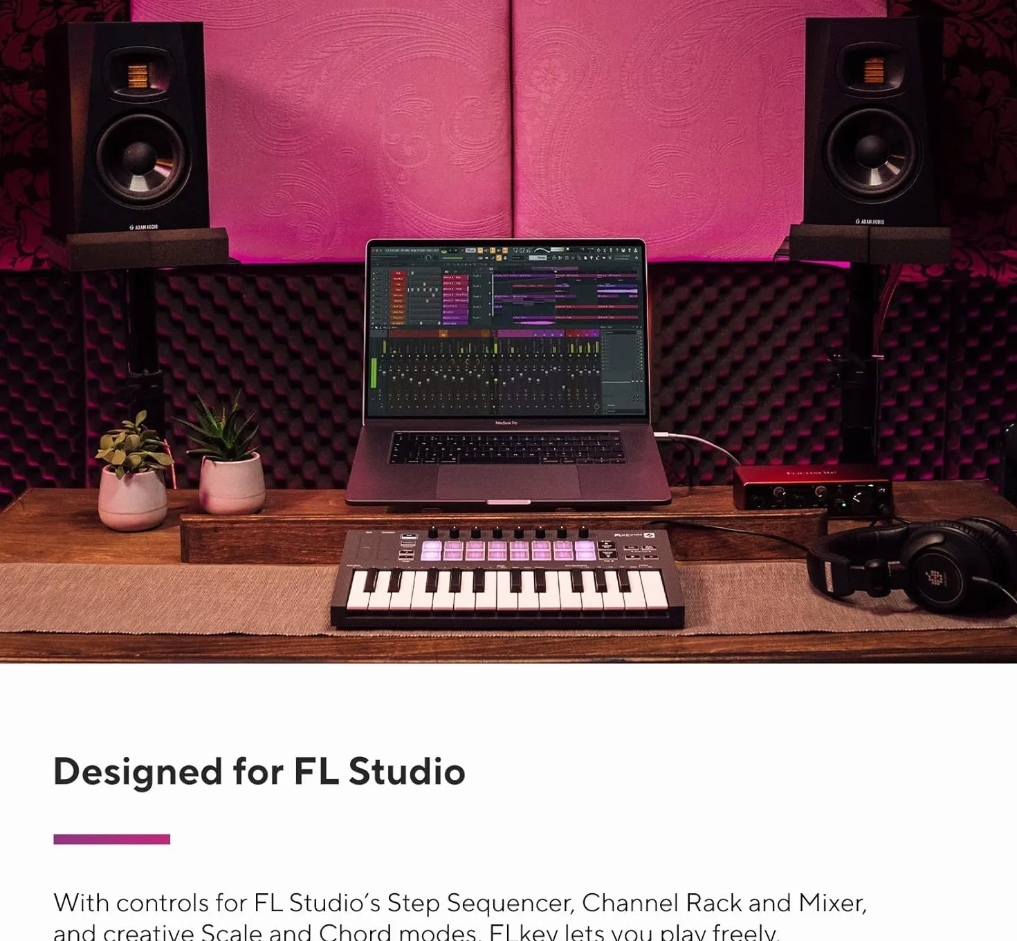 Novation FLkey Mini Kontroler klawiatury MIDI 25-klawiszowy USB z integracją FL Studio