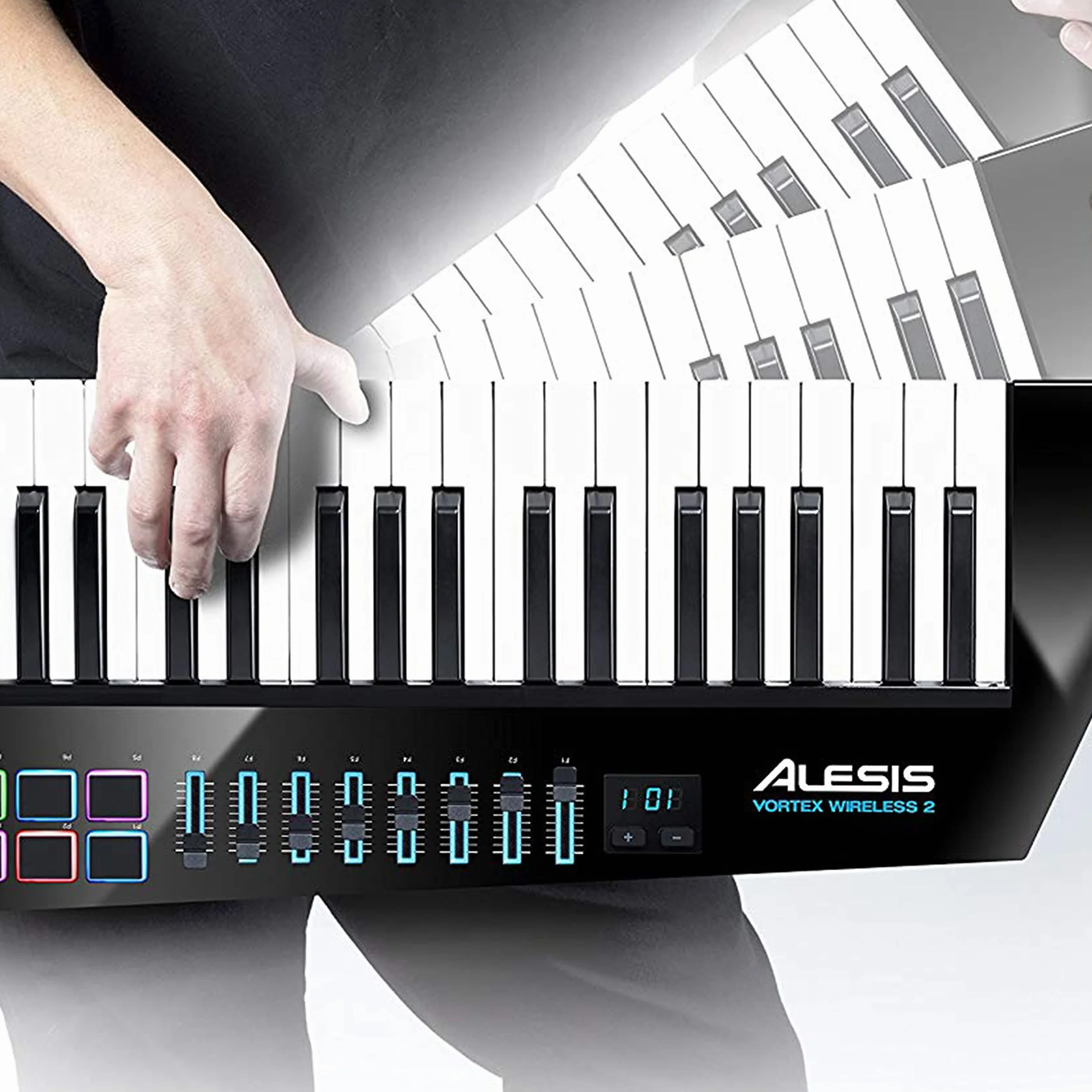 Alesis Vortex Wireless 2 | wysokowydajny bezprzewodowy kontroler klawiatury USB/MIDI z profesjonalnym pakietem oprogramowania