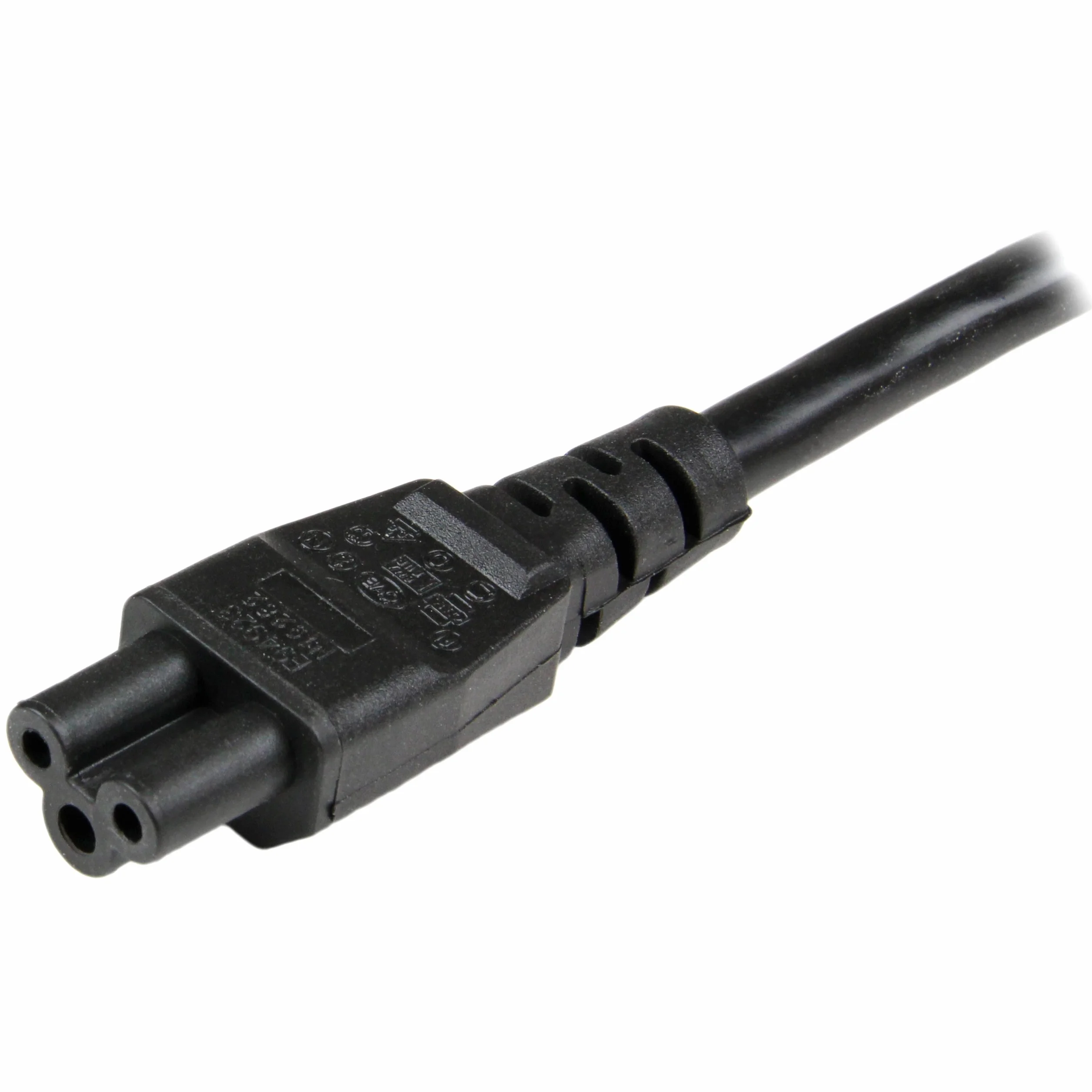 StarTech.com Kabel zasilający do laptopa, 3 m, wtyczka EU Schuko na C5, 2,5 A, 250 V, 18 AWG, zapasowy kabel zasilający do laptopa, kabel zasilający do laptopa, koniczynka/Mickey Mouse