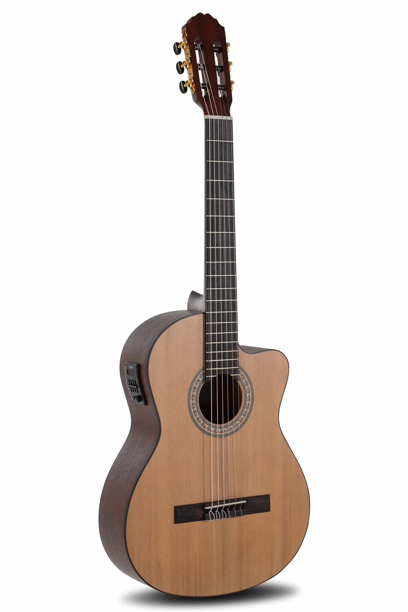 LUTHIER MANUEL RODRÍGUEZ E-Akustyczna gitara koncertowa - Caballero by MR - Principio 4/4 E-Akustyczna Cutaway - Lity cedrowy top - Tył/boki Sapelli mahoniowe - CA-CM CE 4/4 Cedr