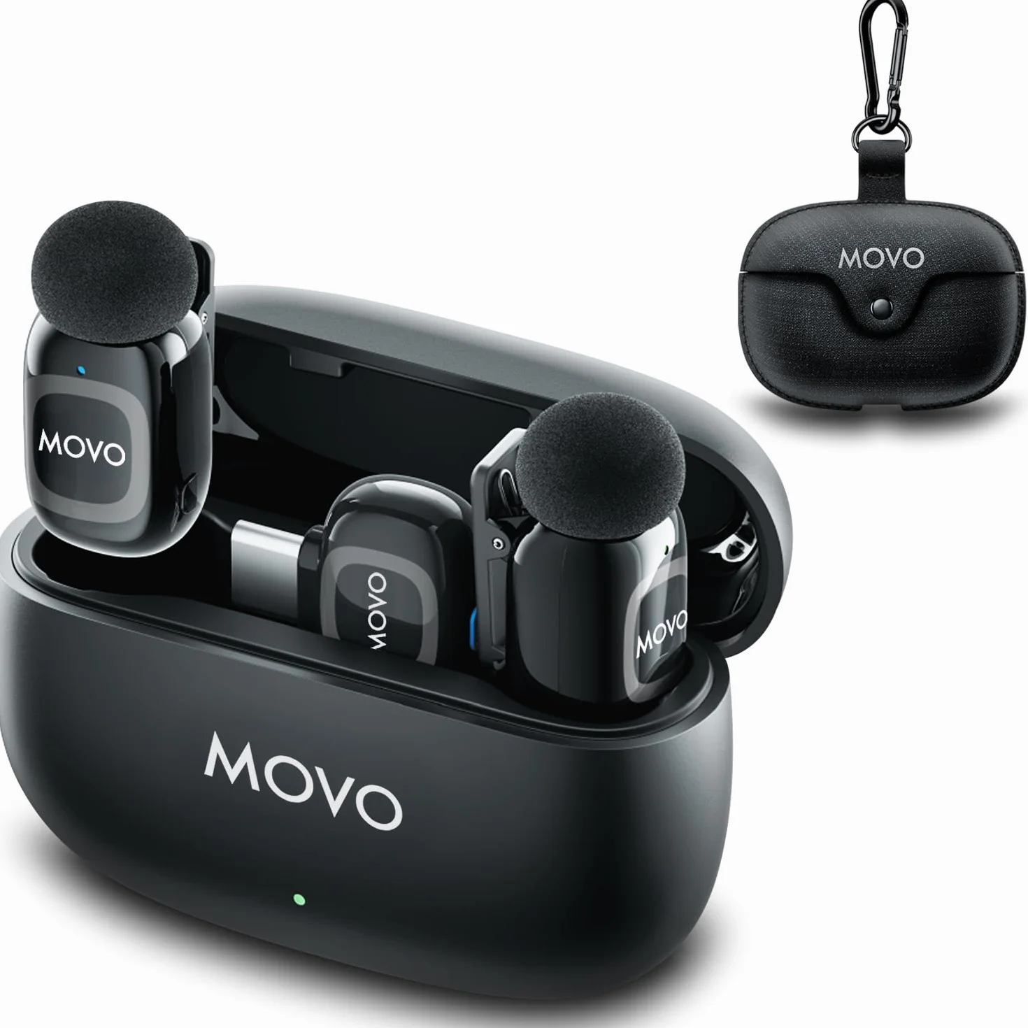 Movo NanoMic Dual USB-C bezprzewodowy mikrofon do iPhone 15/16+, Android, iPad Pro i laptopów – idealny do vlogowania i TikTok
