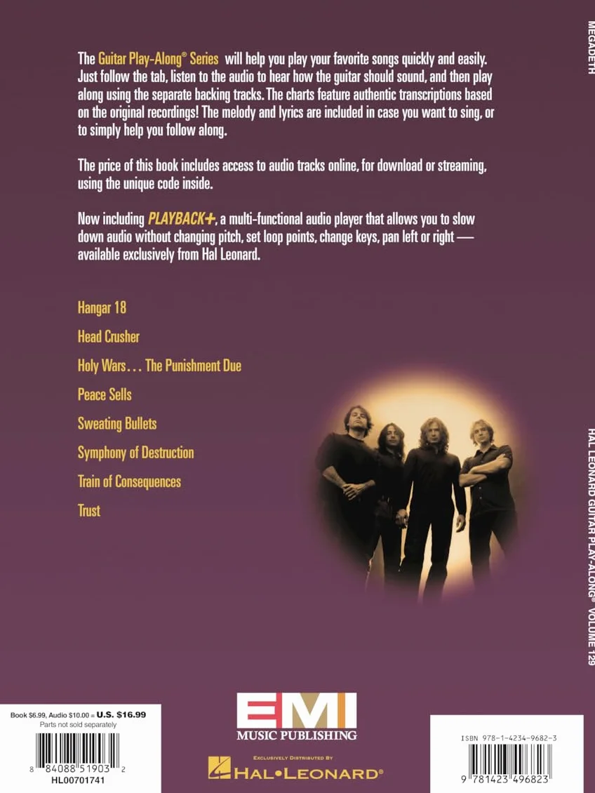 Megadeth guitare +cd: Guitar Play-Along Volume 129