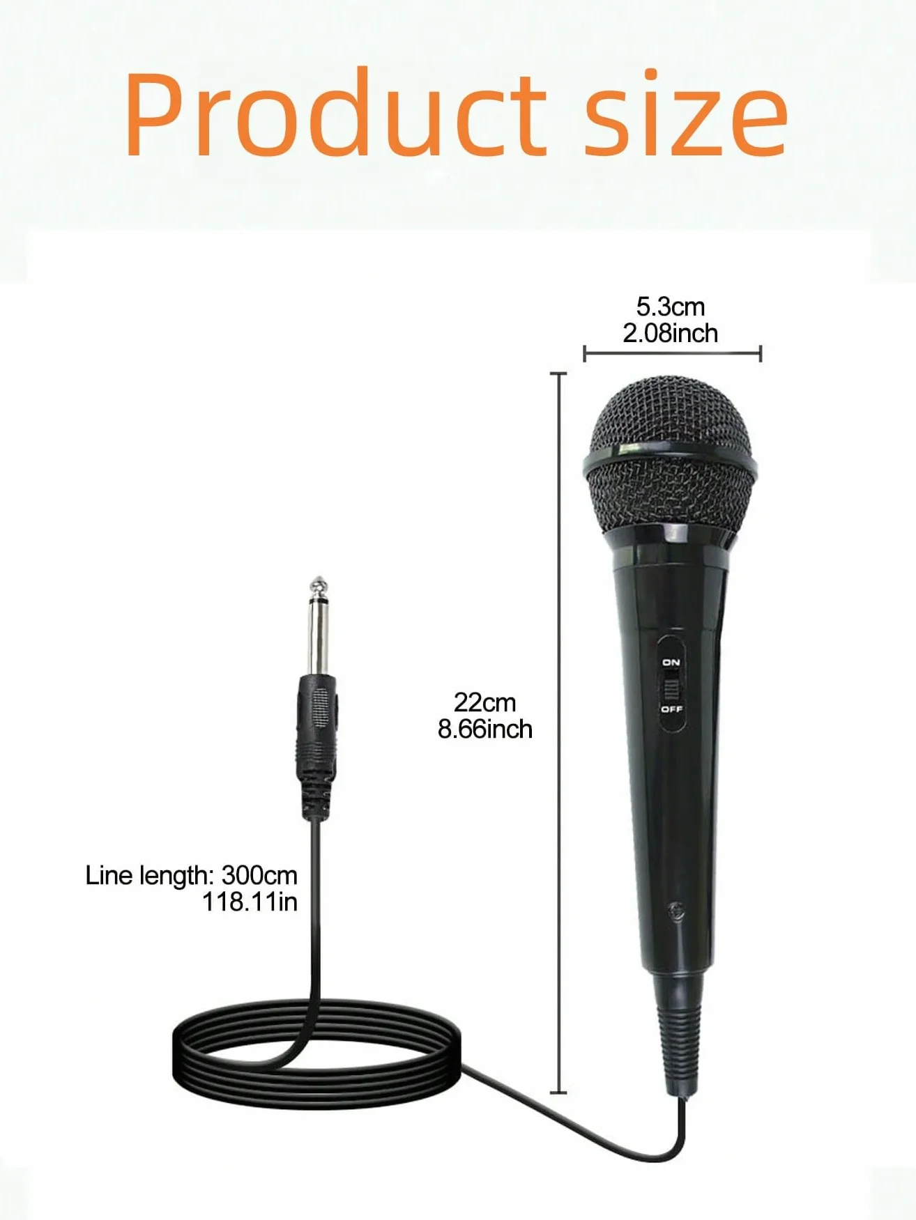 Profesjonalny mikrofon dynamiczny do karaoke przenośny ręczny wokal przewodowy kardioidalny kabel podcast 6,5 mm gniazdo audio rezonator XLR do karaoke na imprezy dla DJ-a, kościoła, ślub, spotkanie,