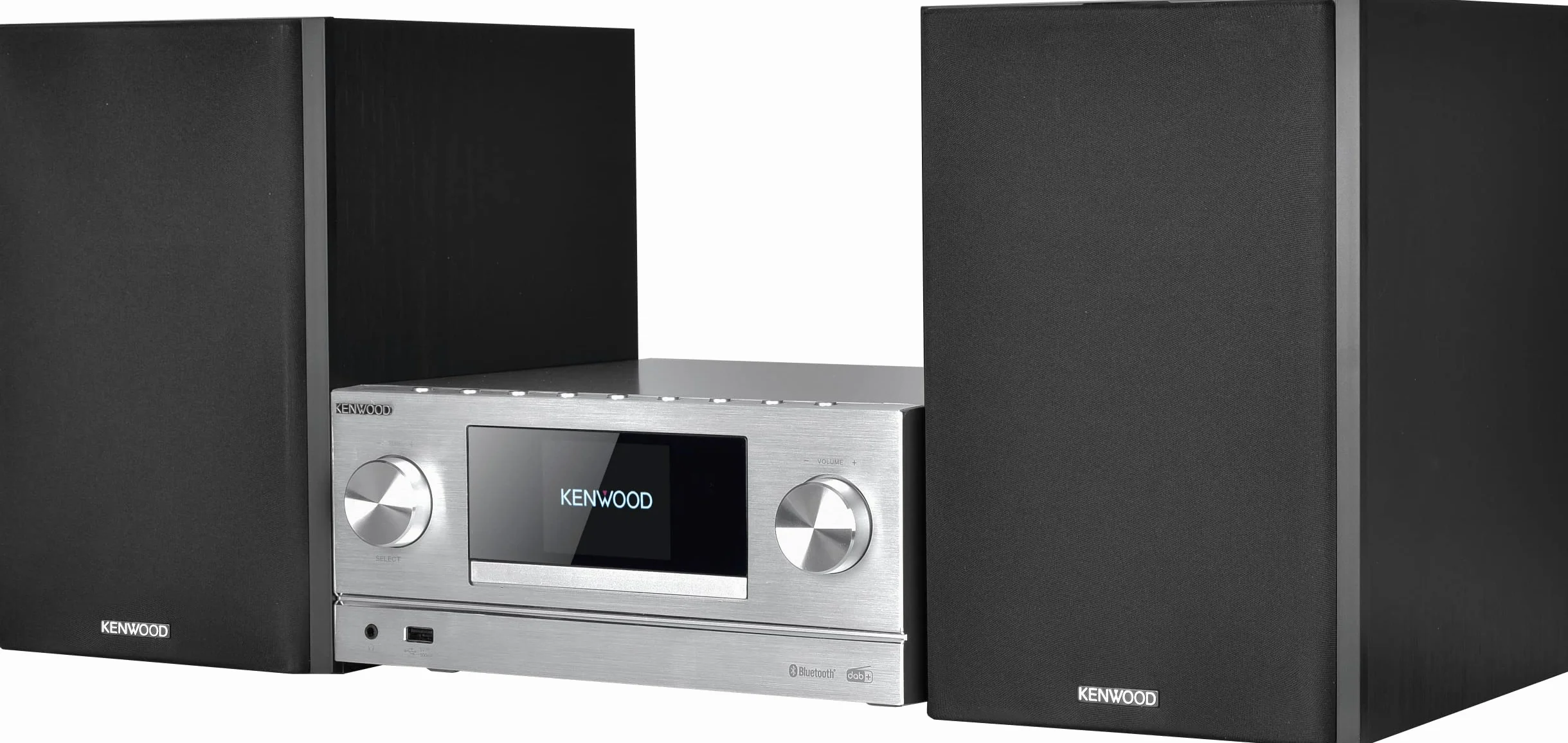 Kenwood M-9000S-S – inteligentny system Micro Hi-Fi z radiem internetowym, DAB+, CD/USB i strumieniowym przesyłaniem audio, kolor srebrny