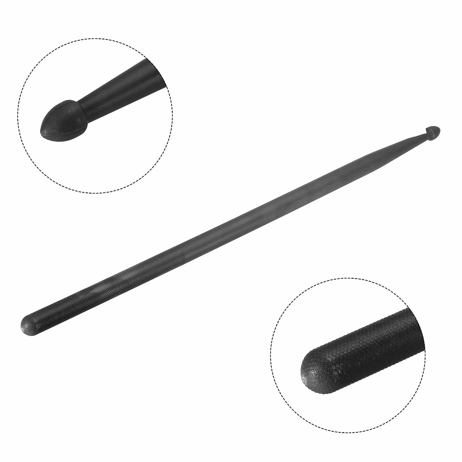 PATIKIL Nylonowa pałeczka perkusyjna 5A plastikowy antypoślizgowy uchwyt kij perkusyjny dla dorosłych perkusja elektroniczna instrument muzyczny czarny 2 pary