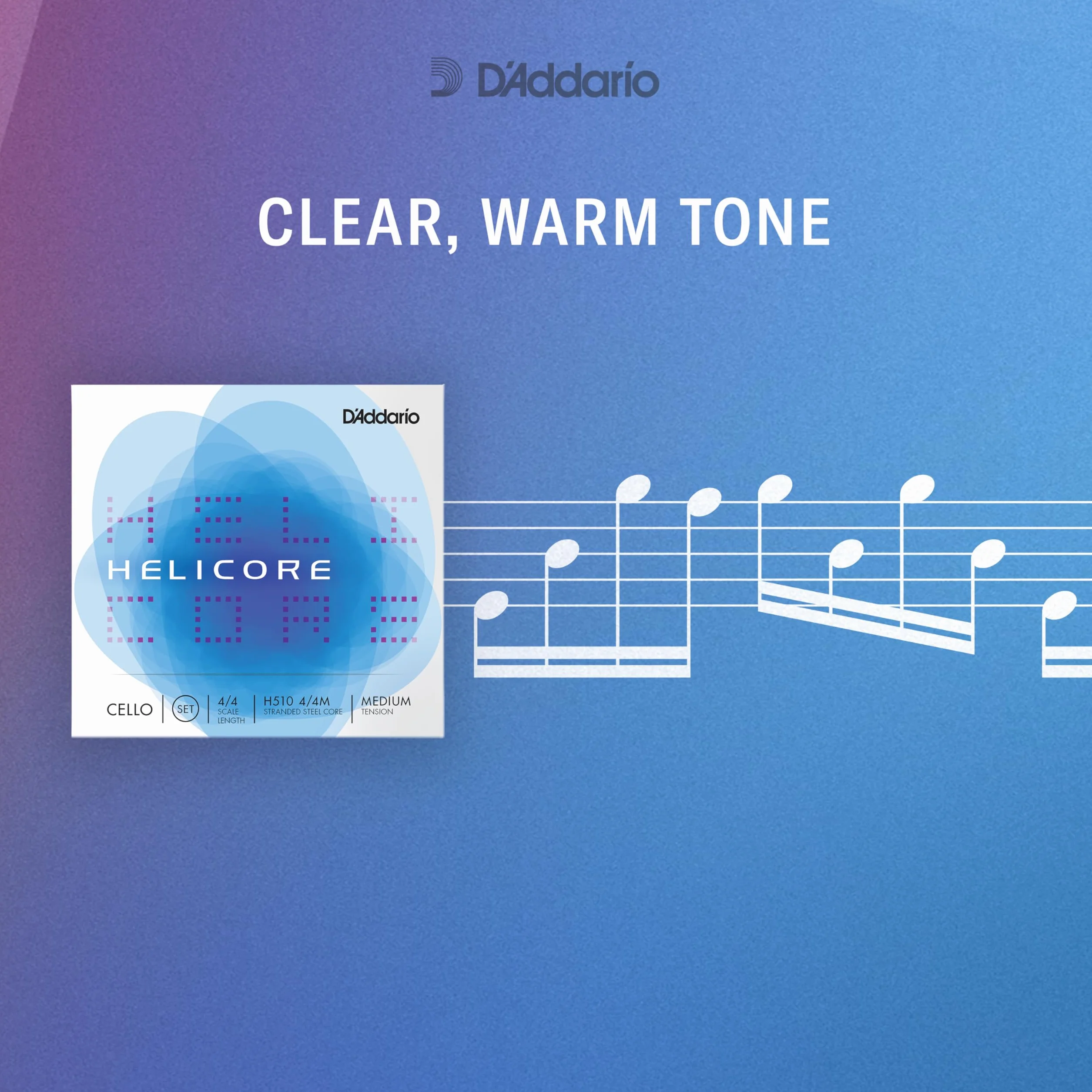 D'Addario Helicore Skala 1/4 średnie napięcie skrzypce zestaw strun