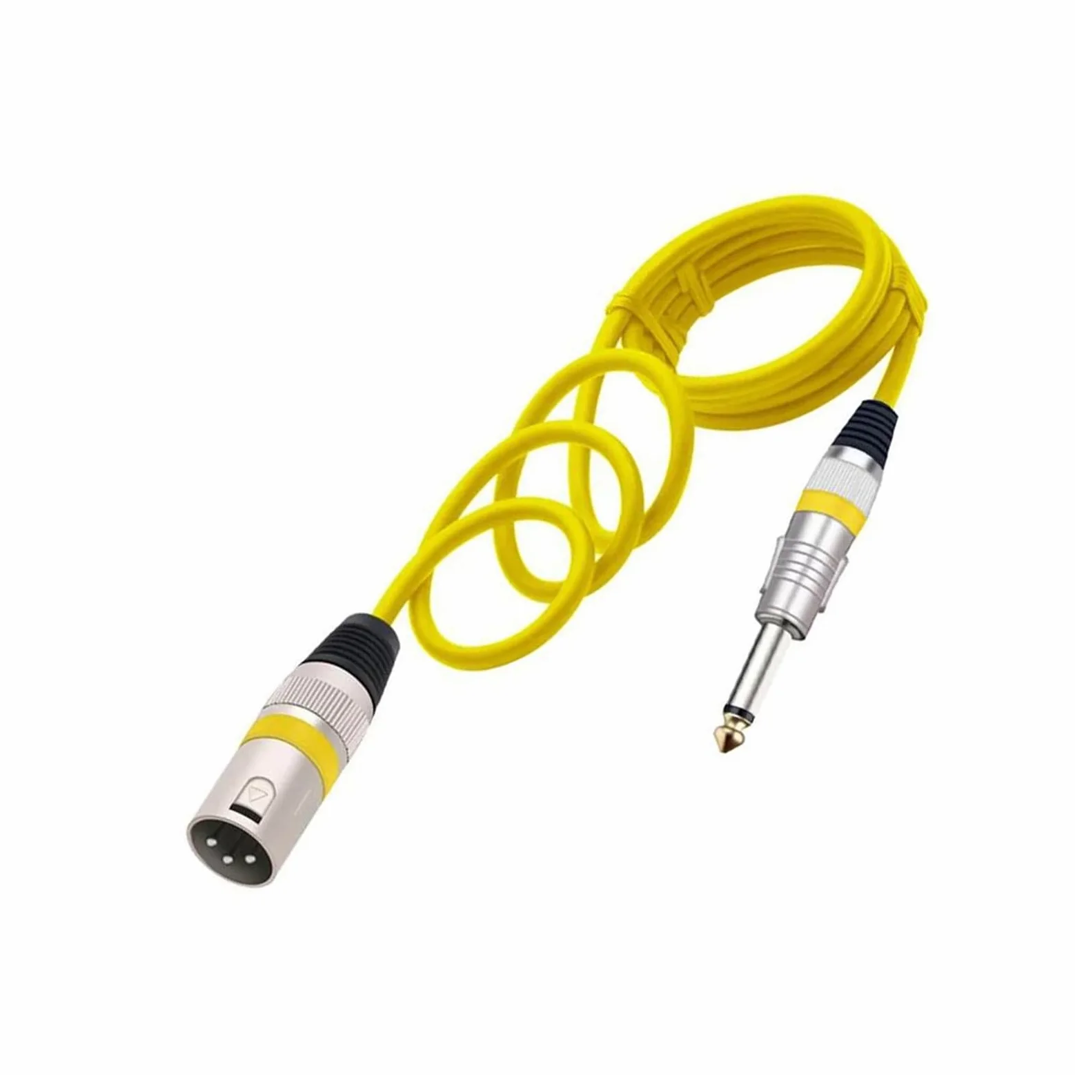 Kabel instrumentowy Przewód Mikrofonowy Mono 6,35 Mm 6,5 Mm Męski Na 3-stykowy Męski 6,3 Mm 1/4'' Do Mikrofonu Kabel Do Głośnika Wzmacniacza Gitarowego(Orange,15m)