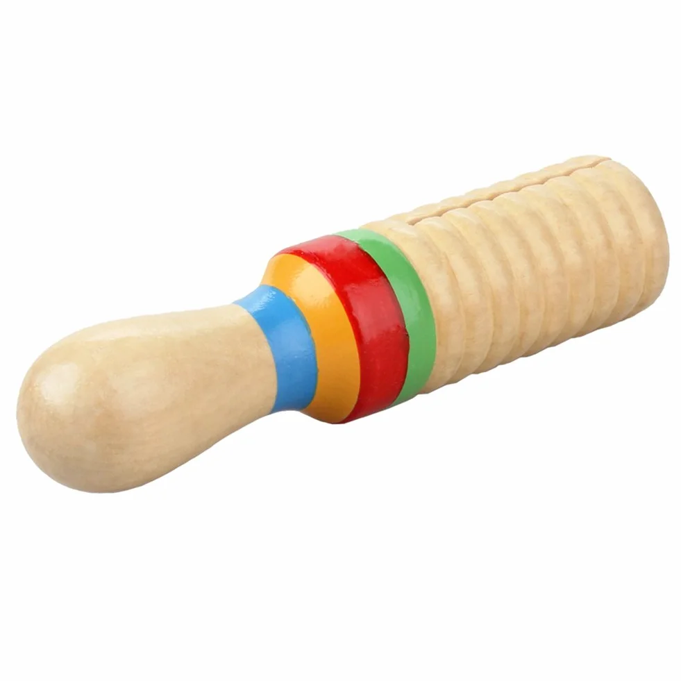 Dilwe Drewniany Guiro, Guiro Crow Sounder, zabawka perkusyjna, instrument muzyczny dla dzieci